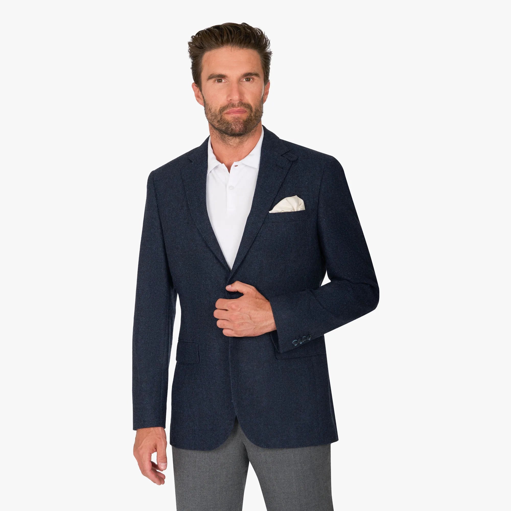 Sakko Prato in Dunkelblau aus Wolle und Polyester dkl. blau Bild 1