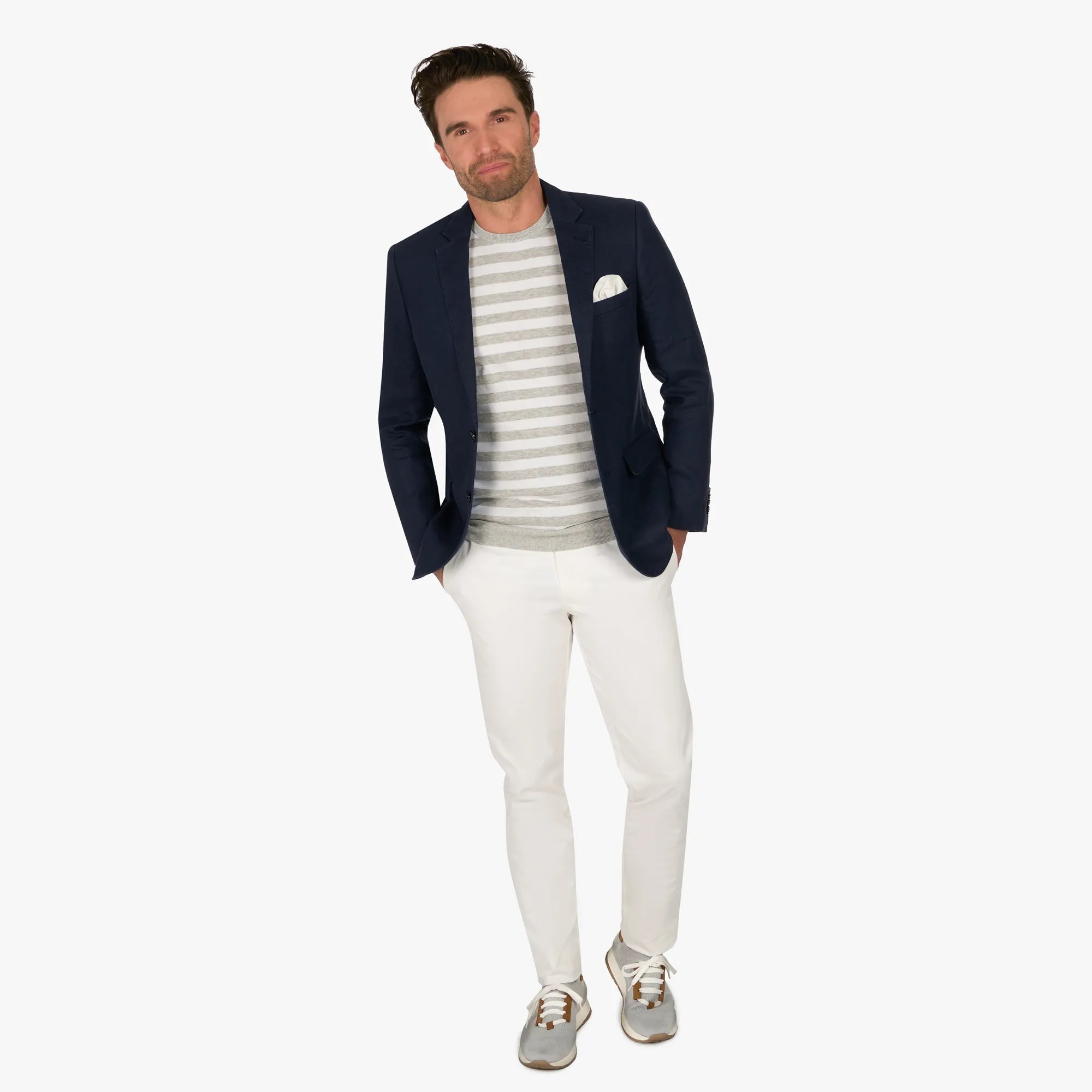 Sakko Genf aus reinem Leinen in dunkelblau dkl. blau Bild 7