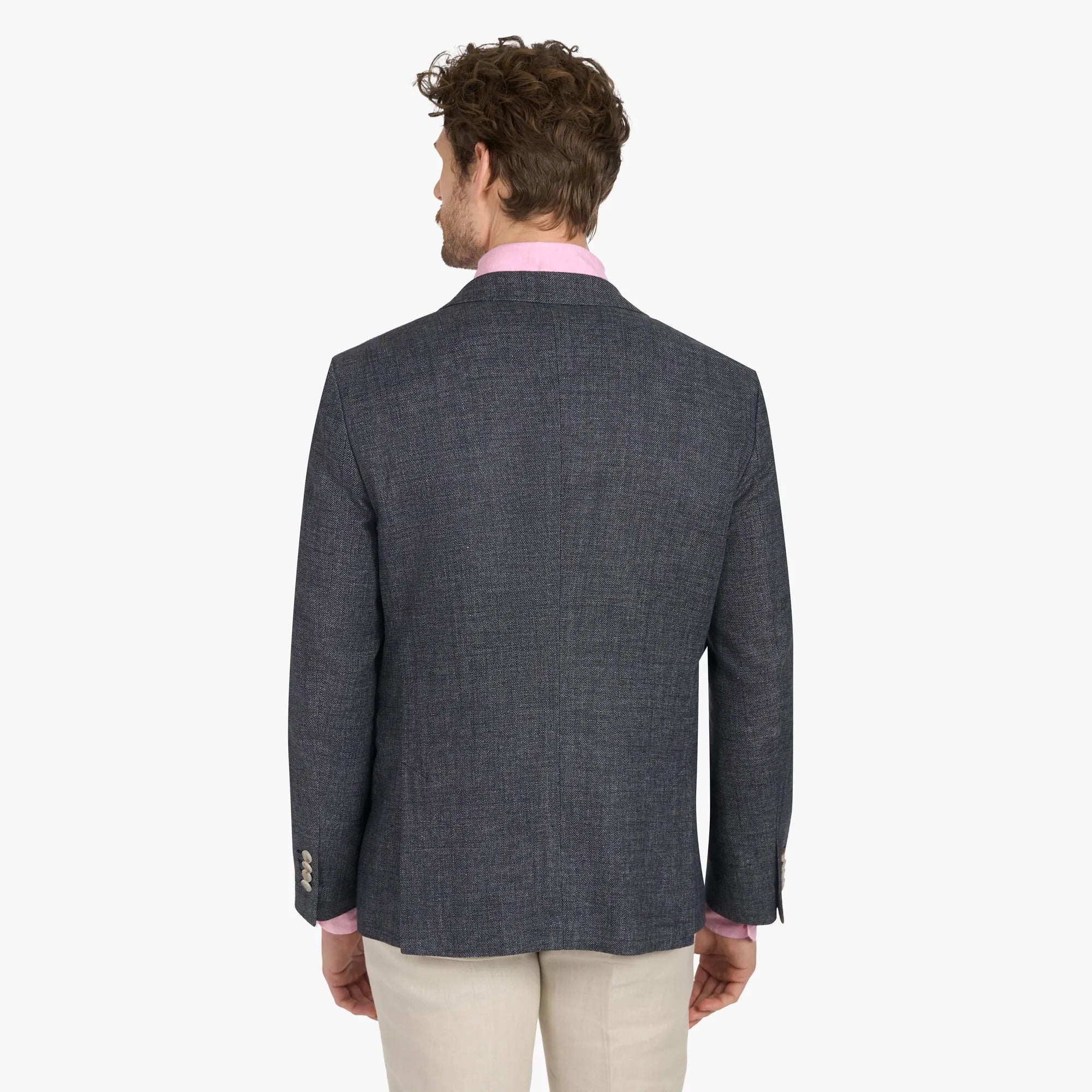 Sakko Genf/D in Blau mit Treppchen Muster blau Bild 2