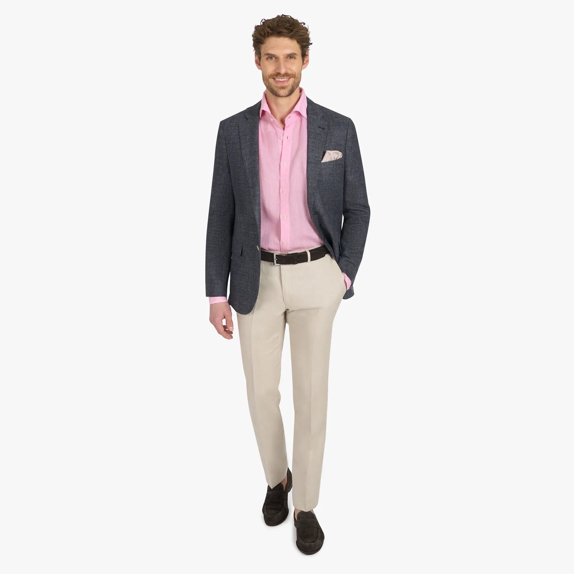 Sakko Genf/D in Blau mit Treppchen Muster blau Bild 7