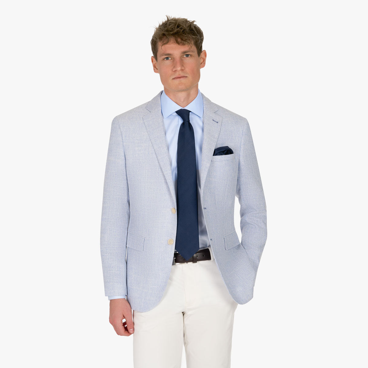 Sakko Genf in hellblau meliert hellblau Bild 1