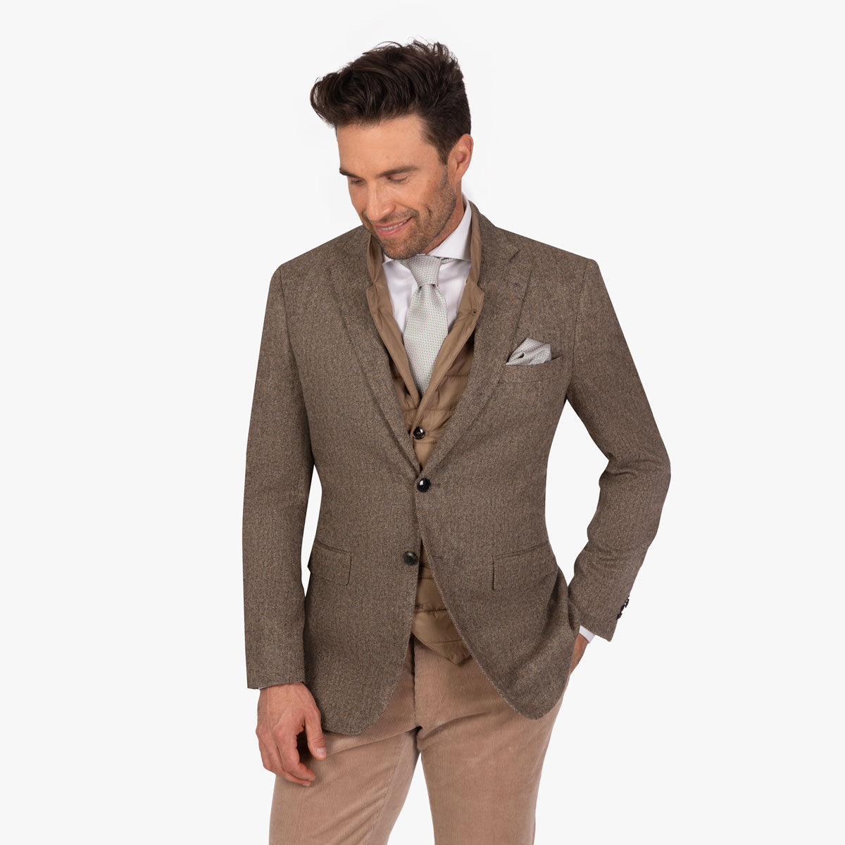 Sakko Prato aus Wollmischung in Hellbraun hellbraun Bild 1