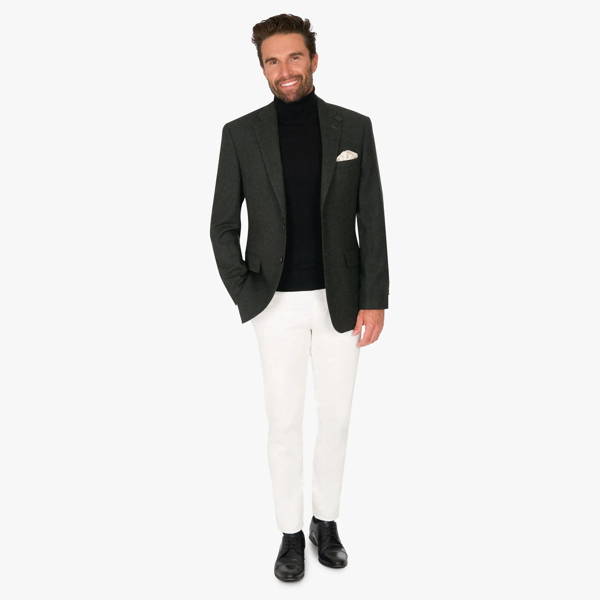 Sakko Prato in Dunkelgrün aus Wolle und Polyester dkl. grün Bild 7