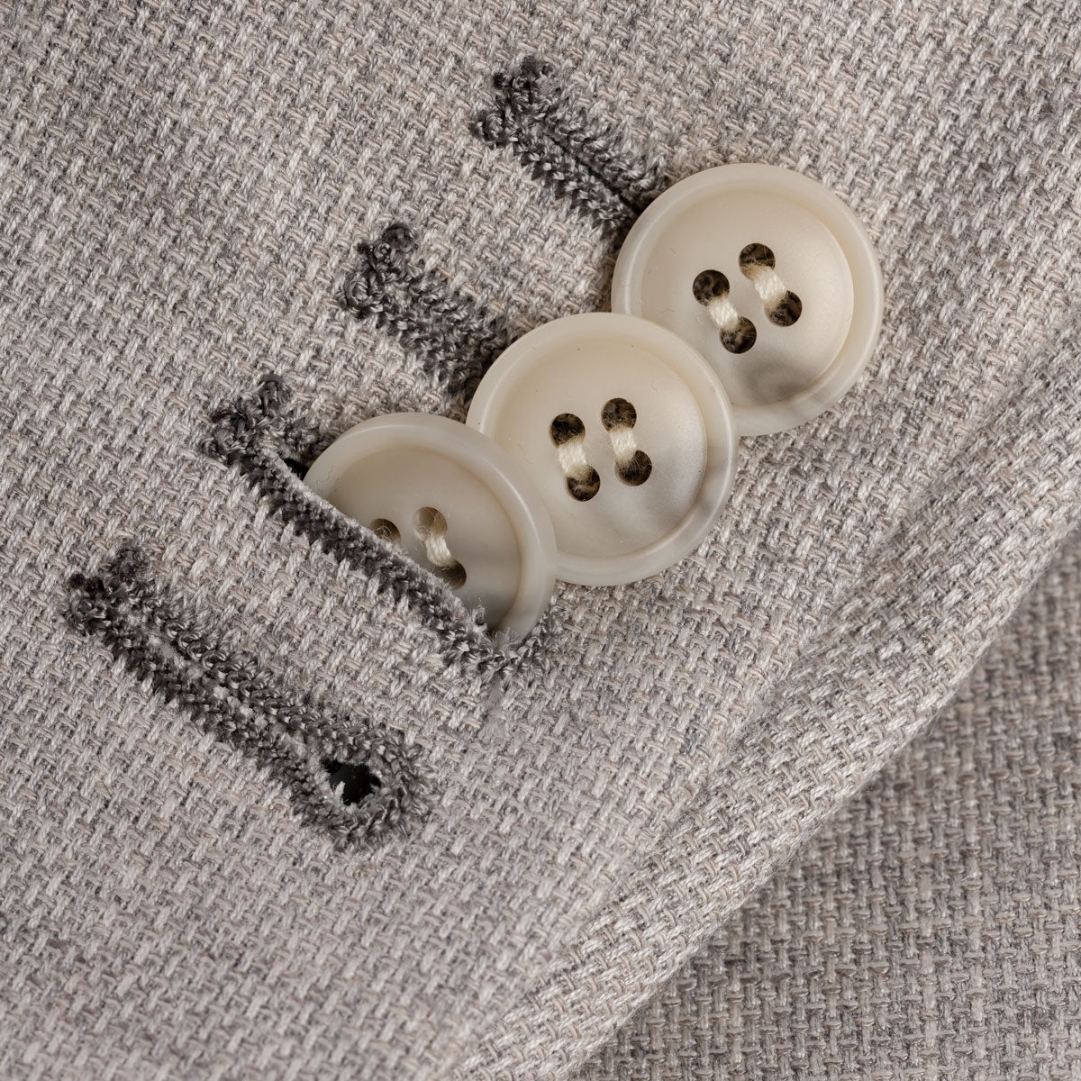 Sakko Prato in graubeige mit Leinenoptik hellgrau Bild 5