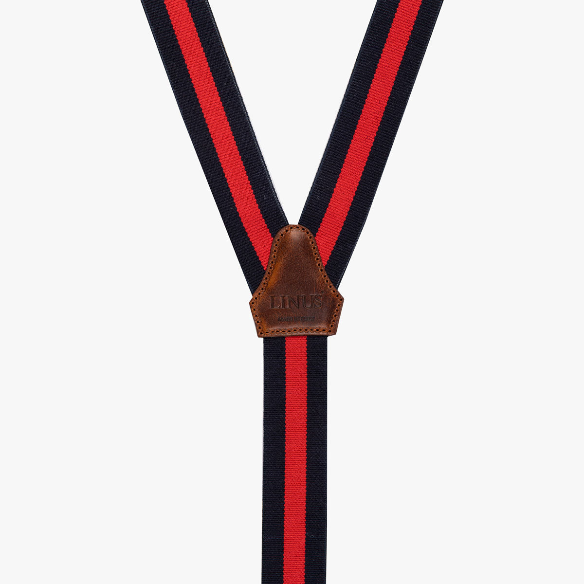 Hosenträger mit Streifen in rot dunkelblau  Bild 2