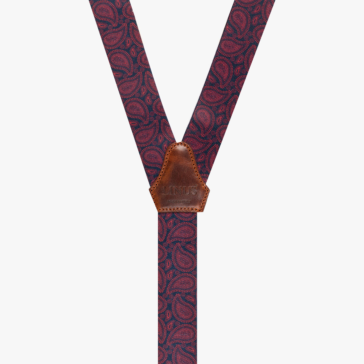 Hosenträger mit Paisley in rot dunkelblau  Bild 2