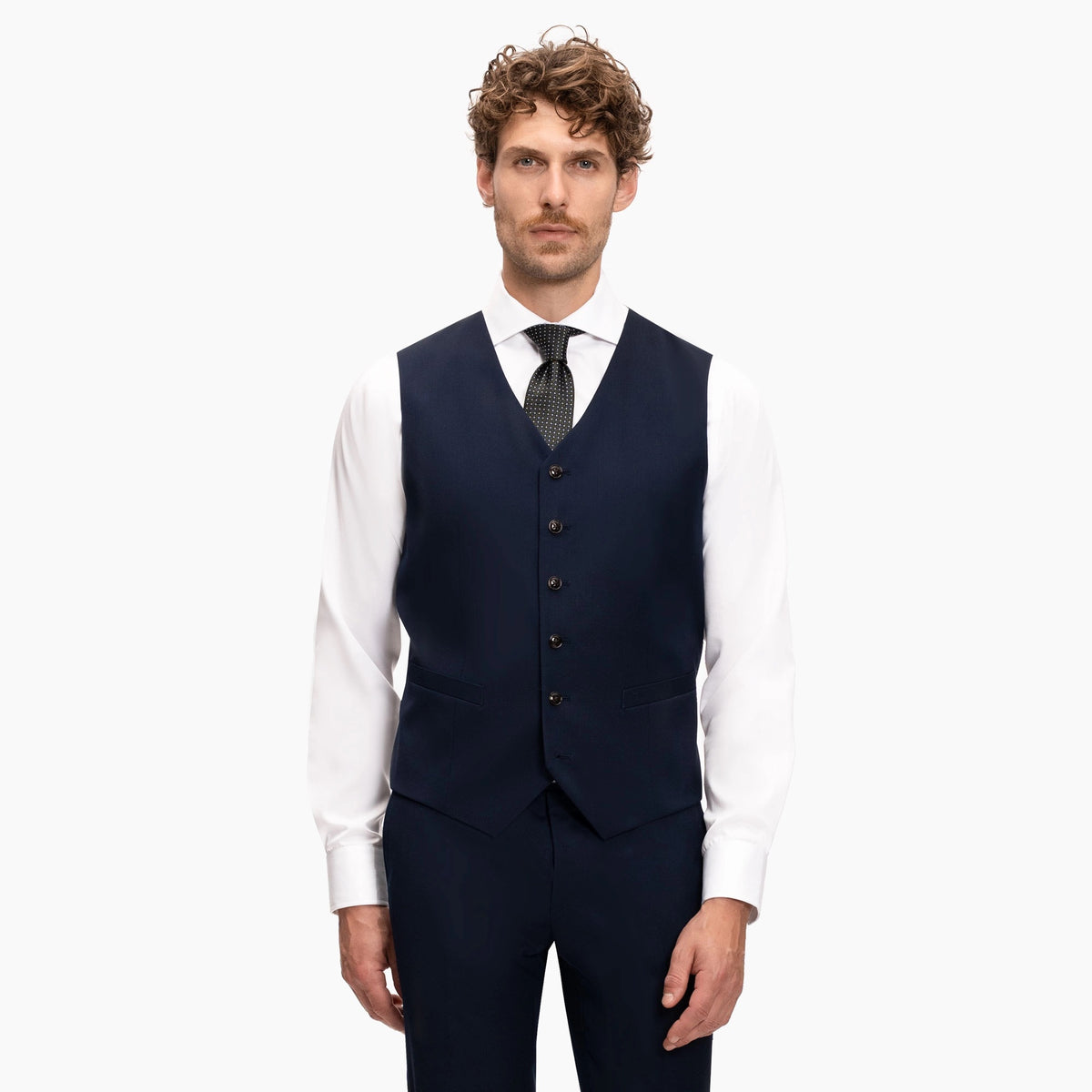 Slim Fit Baukastenweste in blau drk. blue Bild 1
