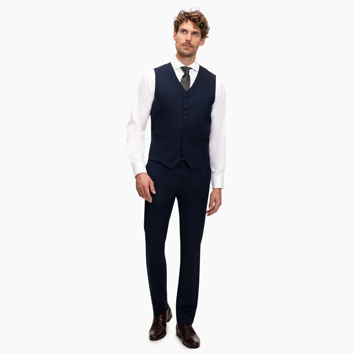 Slim Fit Baukastenweste in blau drk. blue Bild 2