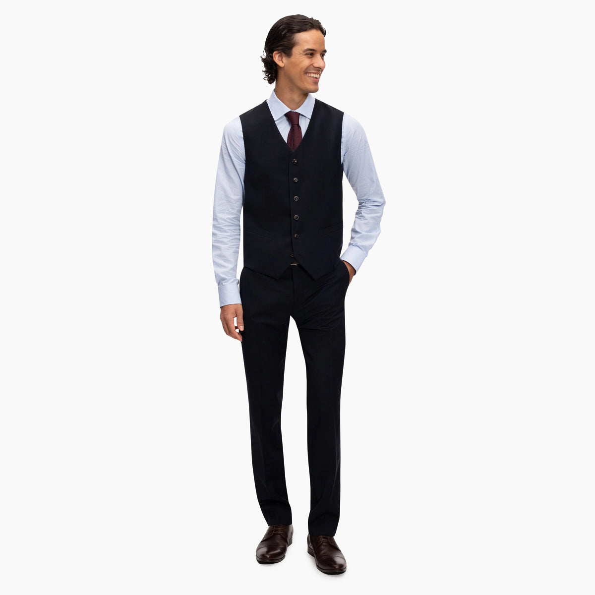 Slim Fit Baukastenweste in dunkelblau blue Bild 2