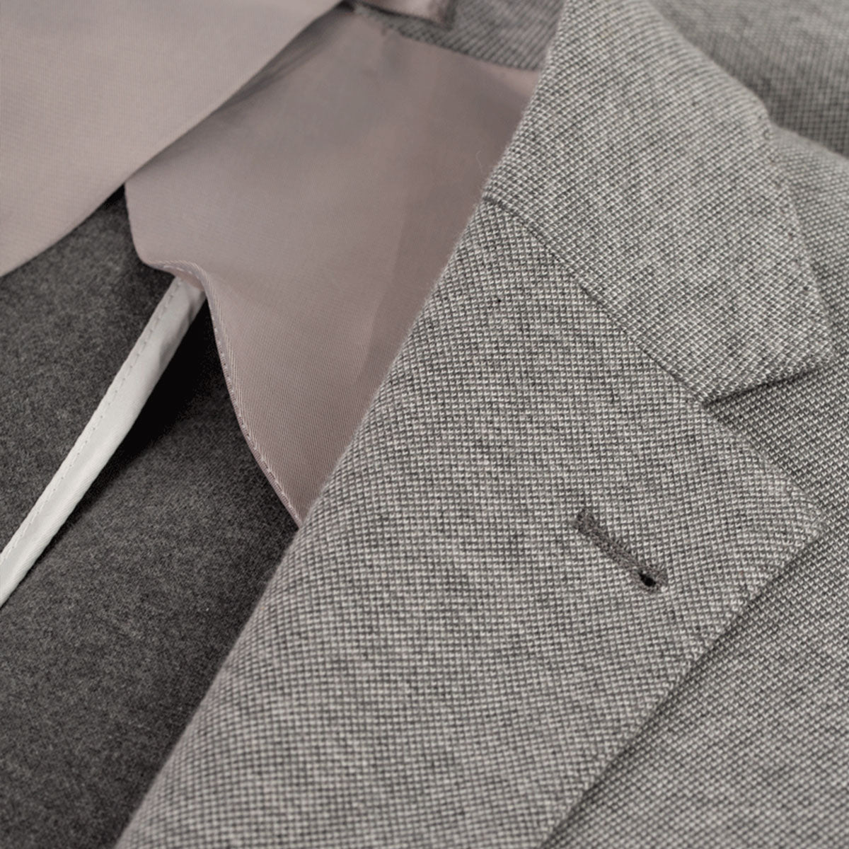 Sakko Prato aus Baumwolle, grau meliert grau Bild 3