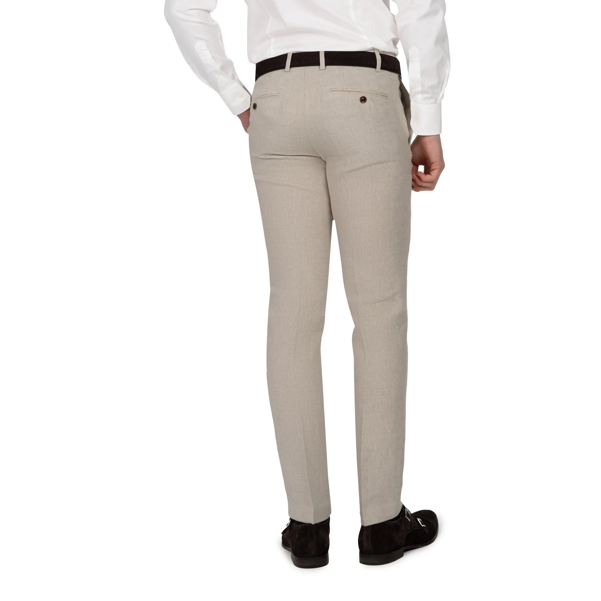 Anzug Fano mit steigendem Revers aus Leinen in Beige beige Bild 5