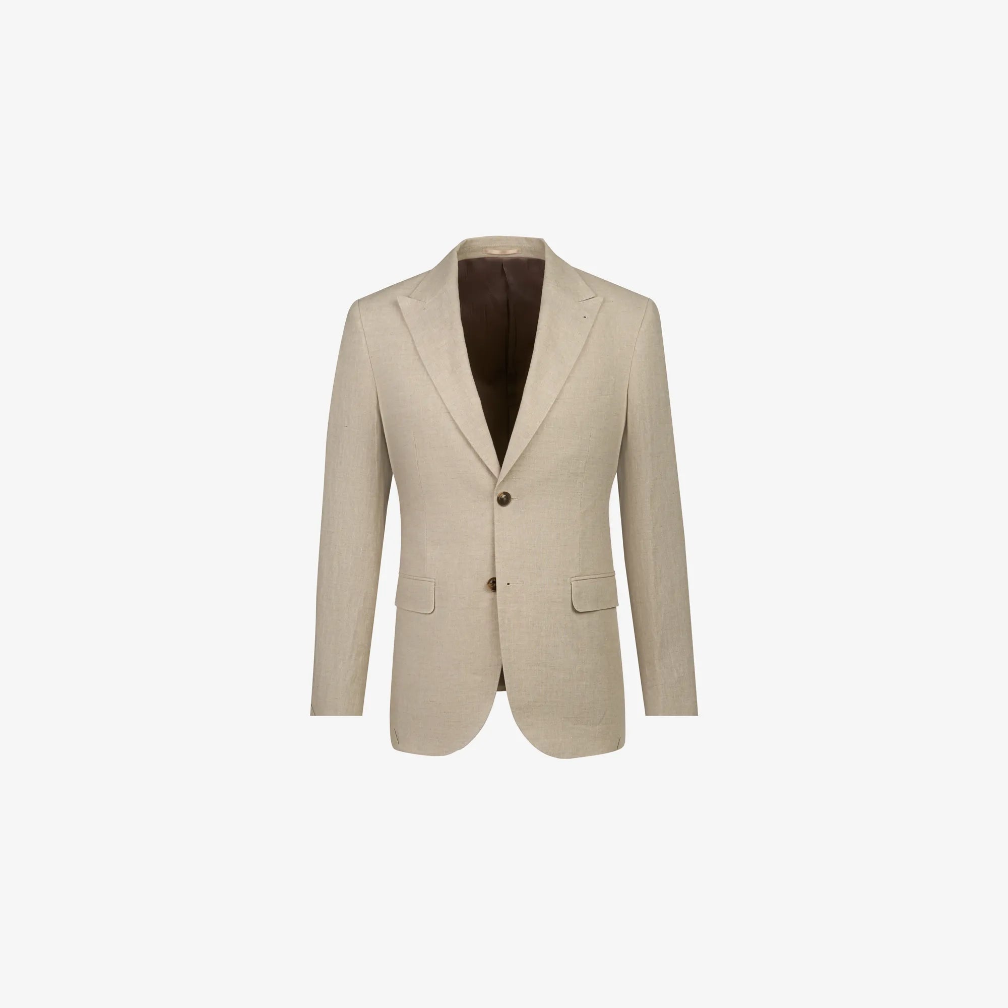 Anzug Fano mit steigendem Revers aus Leinen in Beige beige Bild 9