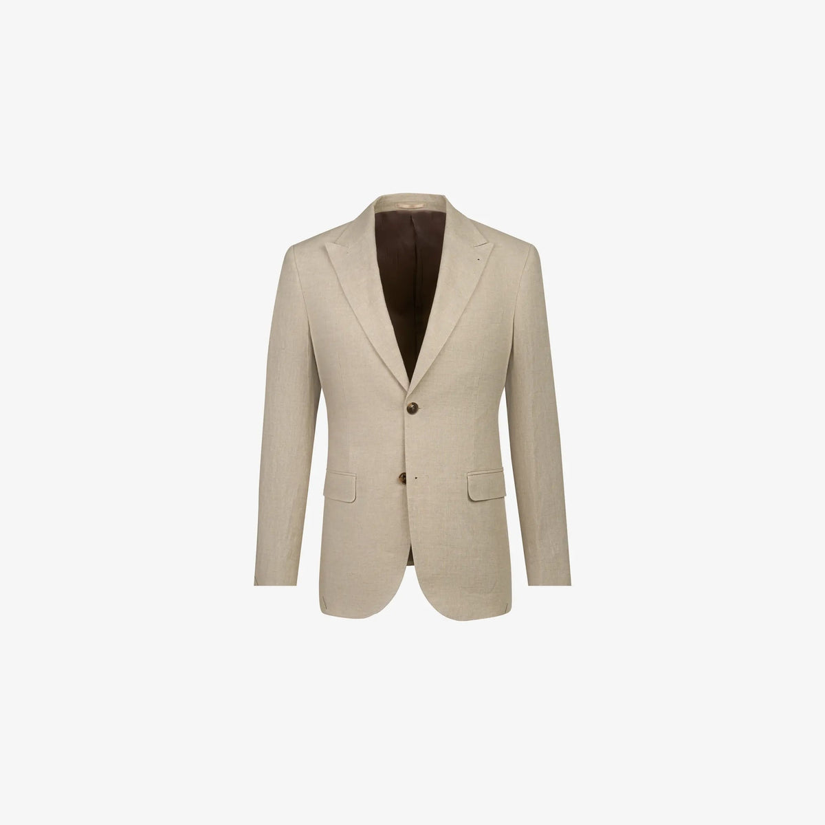 Anzug Fano mit steigendem Revers aus Leinen in Beige beige Bild 9