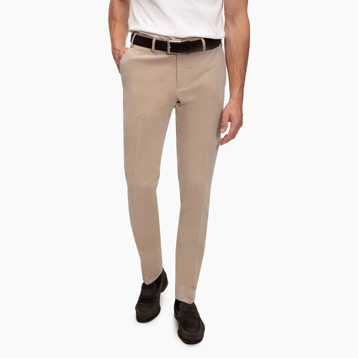 Baukastenhose Siena aus Feincord in Beige beige Bild 1