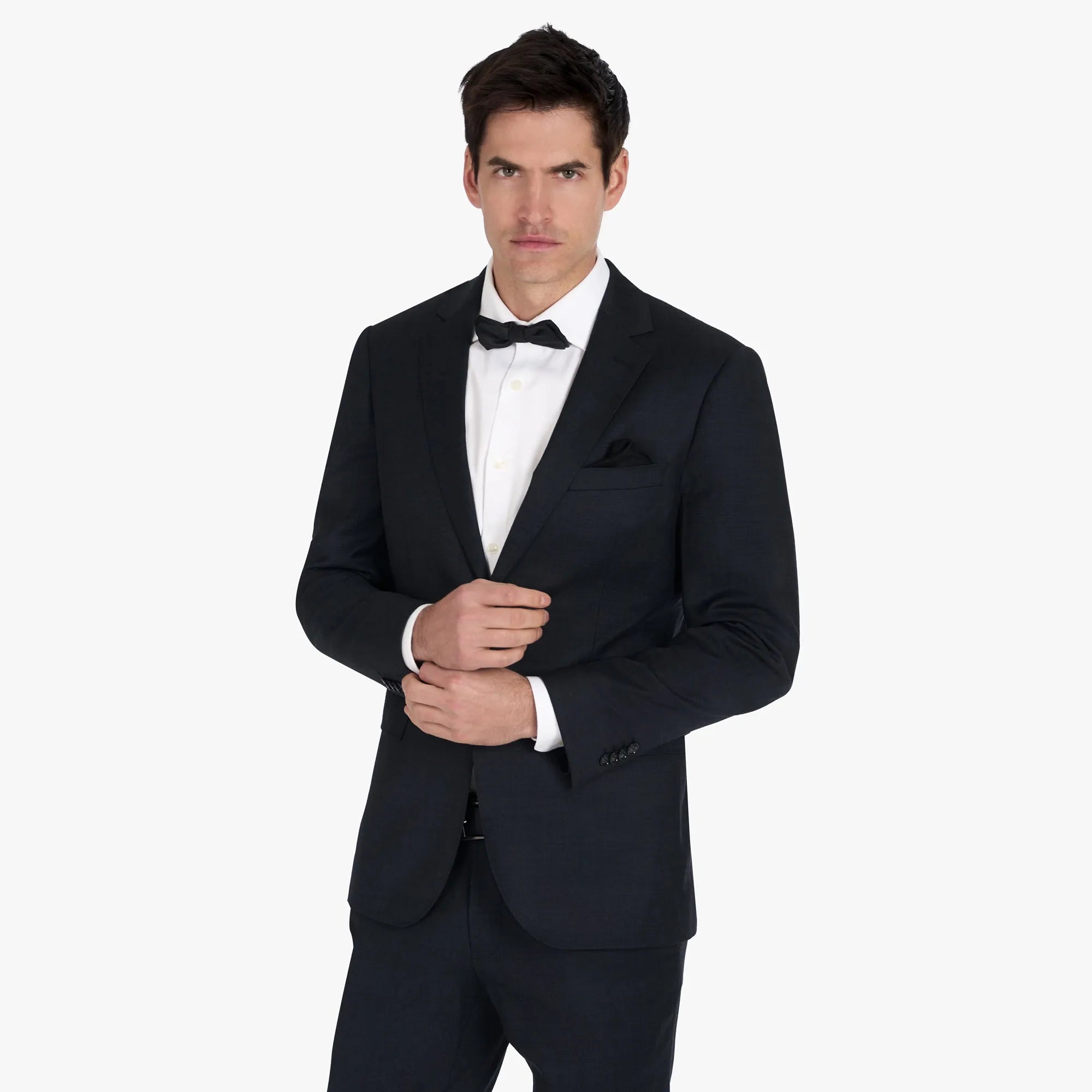 Baukastensakko Pesaro aus Super 100's Wolle in Schwarz gemustert schwarz/gemustert Bild 1