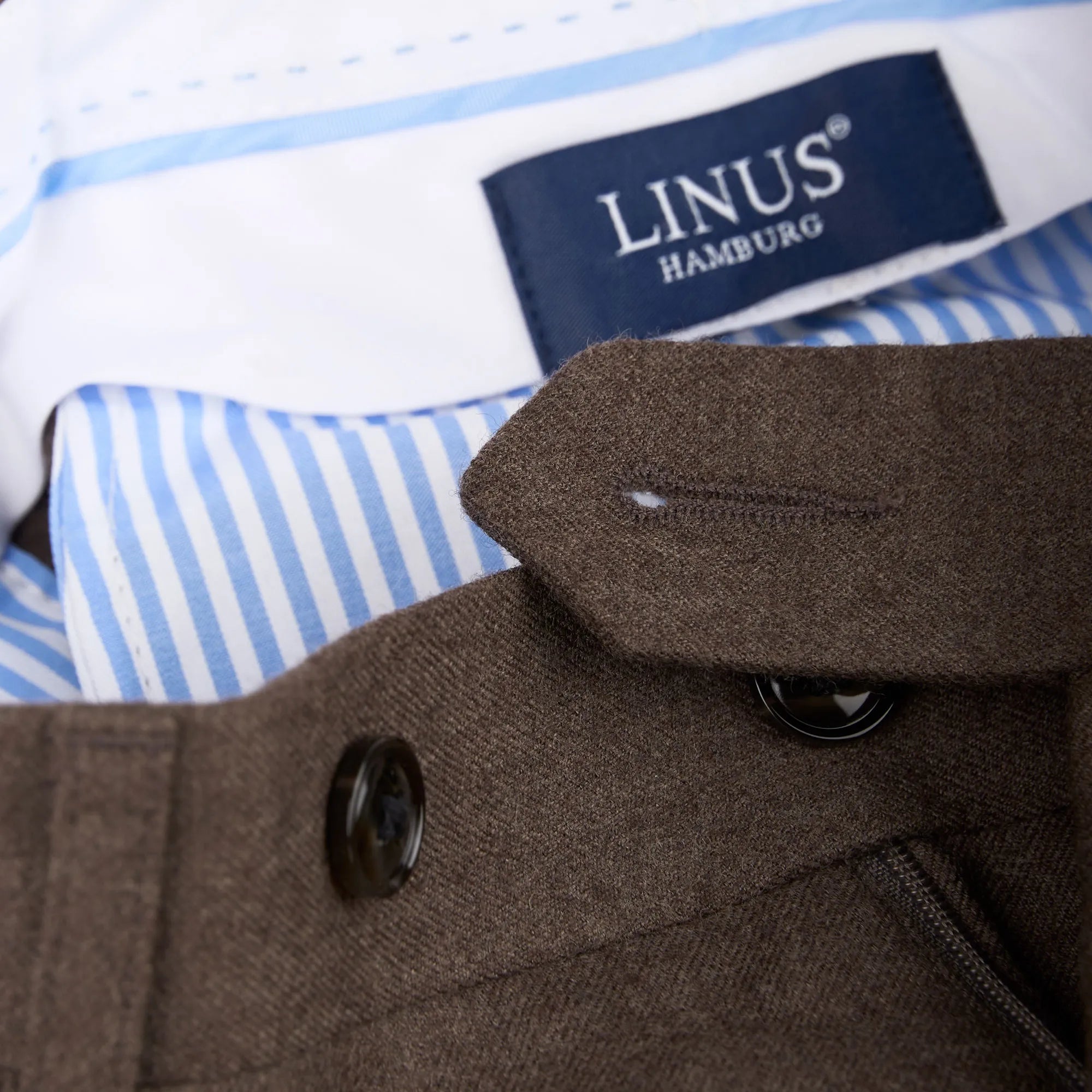 Baukastenhose Rome in Braun aus Super 100`s Schurwolle braun Bild 4