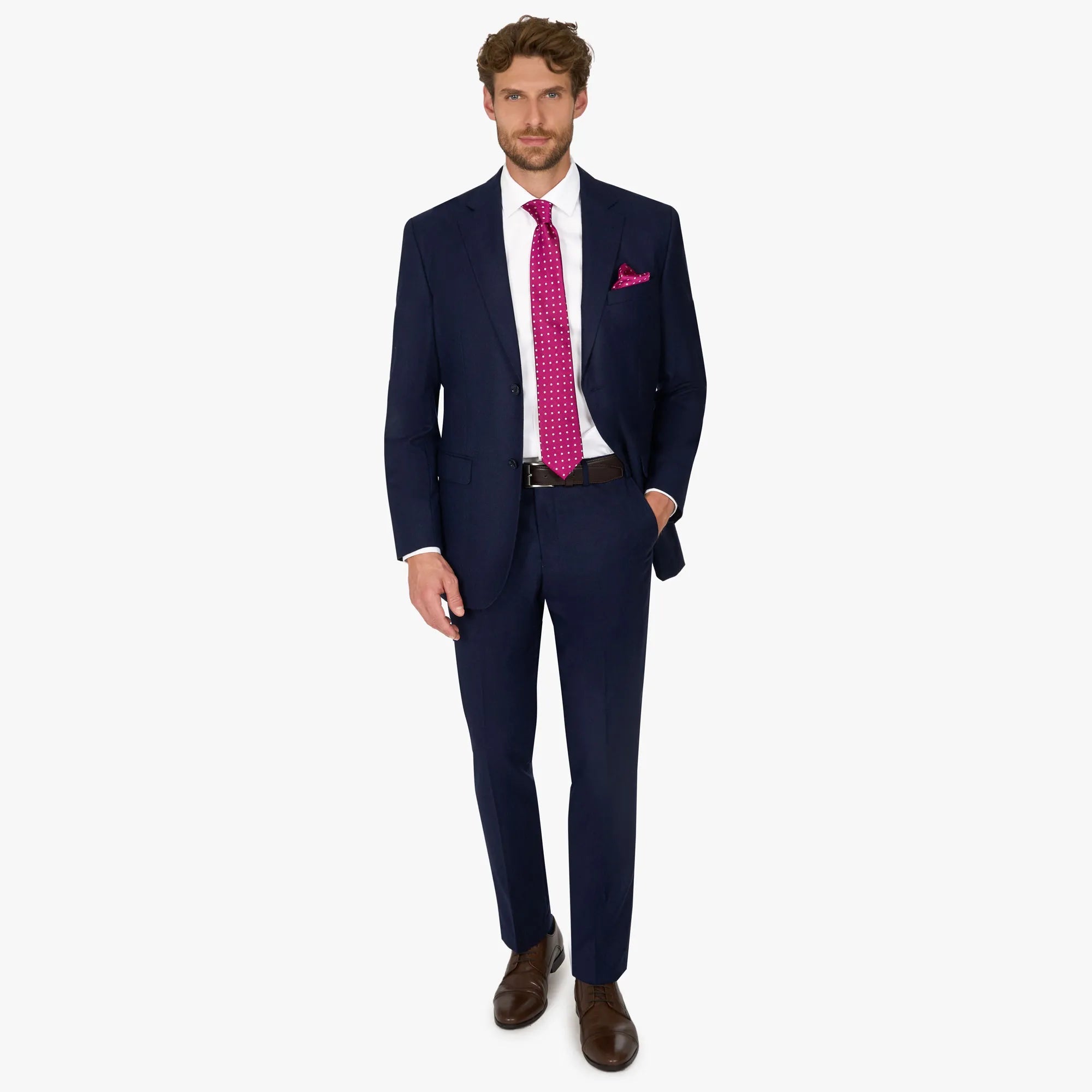 Baukastenhose Rome in Dunkelblau aus Super 100`s Schurwolle dkl. blau Bild 4