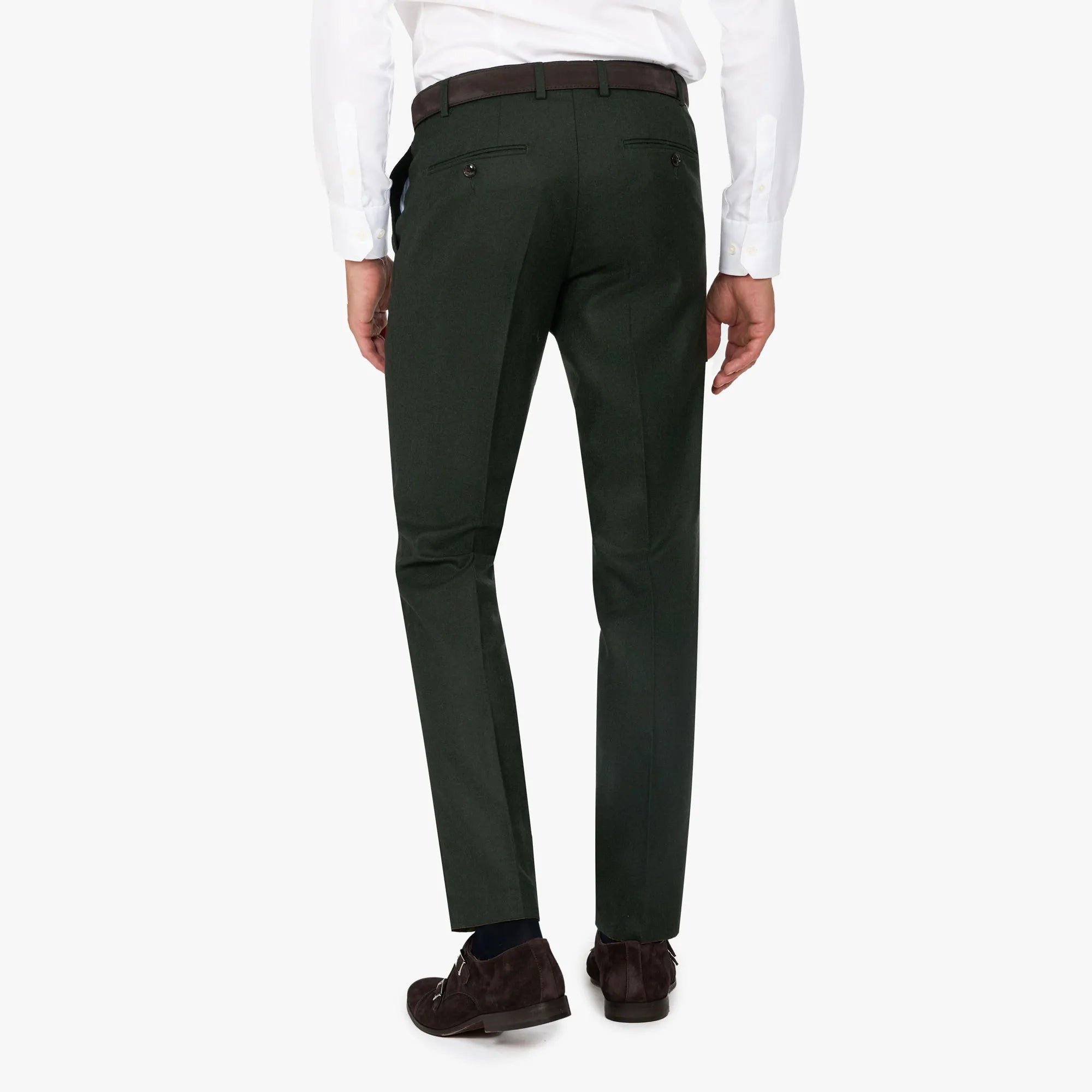 Baukastenhose Siena in Dunkelgrün aus Super 100`s Schurwolle dkl. grün Bild 2