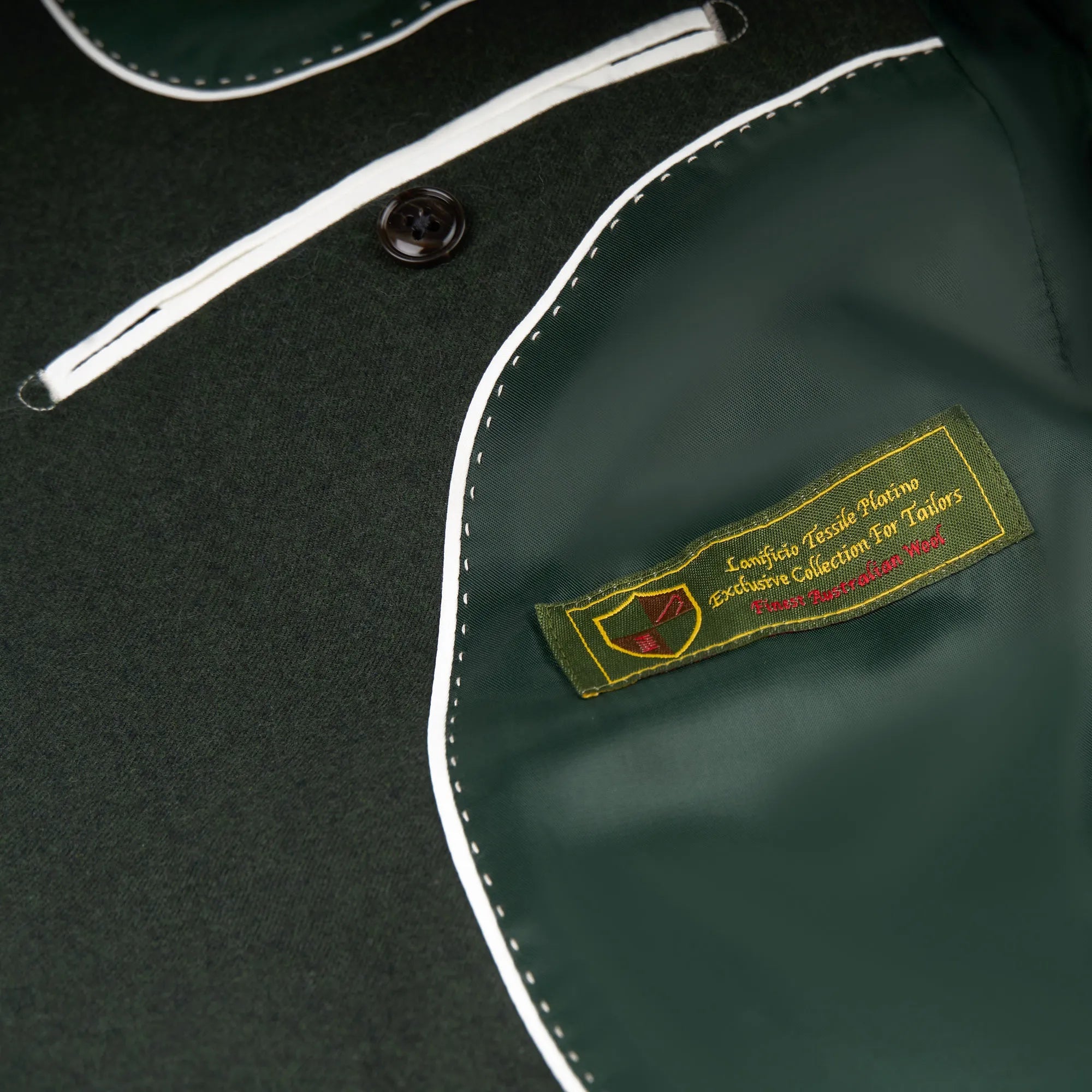 Baukastensakko Pesaro in Dunkelgrün aus Super 100`s Schurwolle dkl. grün Bild 5