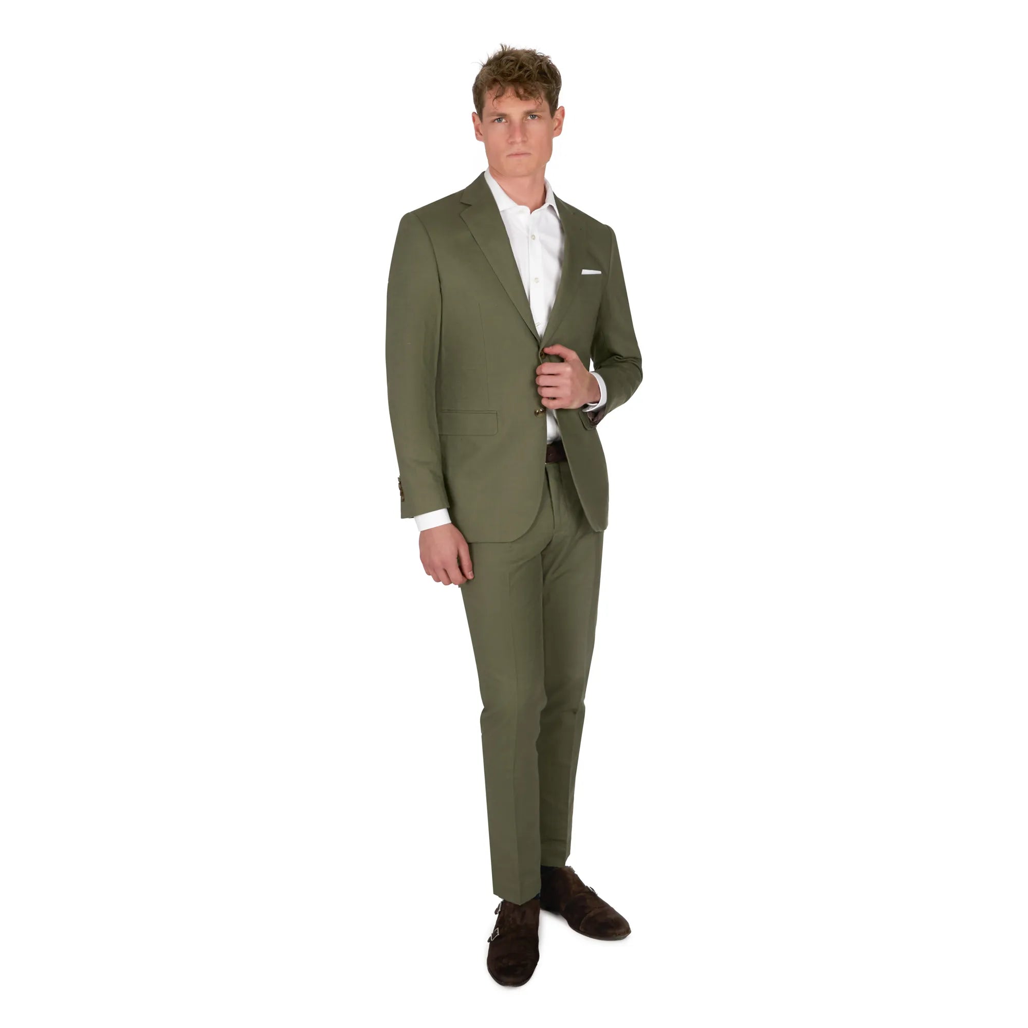 Sakko Prato aus Baumwolle und Leinen in Grün grün Bild 7