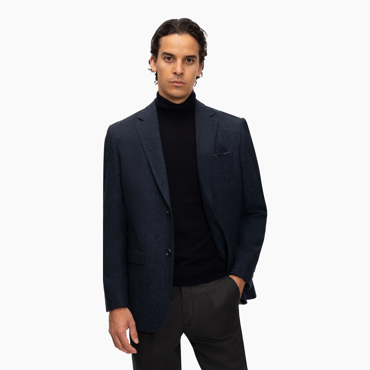 Sakko Prato in Dunkelblau aus Wolle und Polyester dkl. blau Bild 1