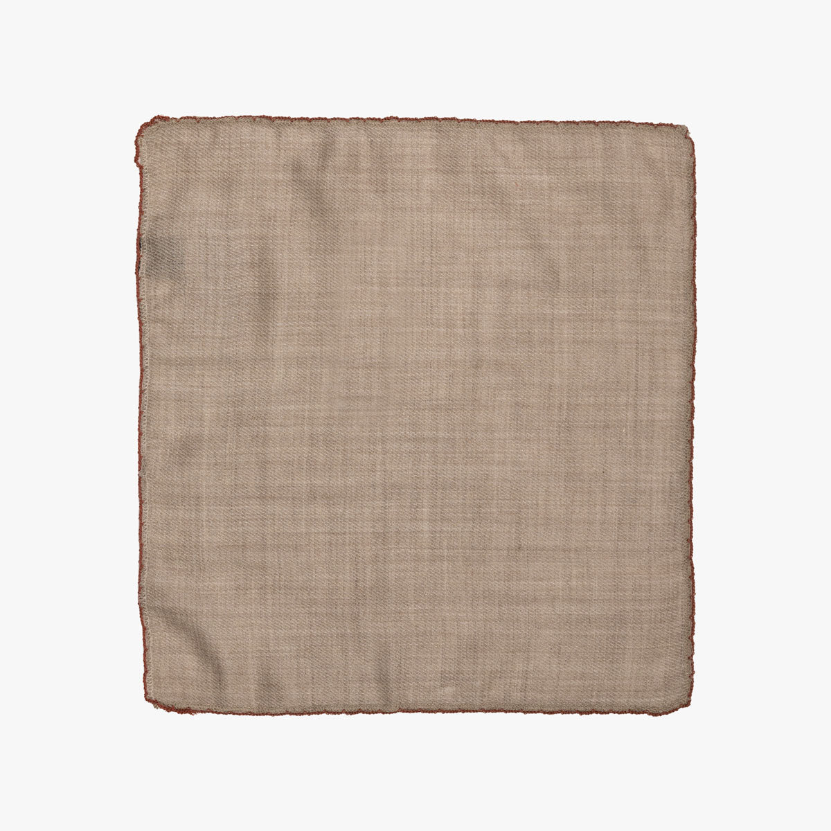 Einstecktuch aus Wolle und Seide in Beige mit braunem Rand braun Bild 2