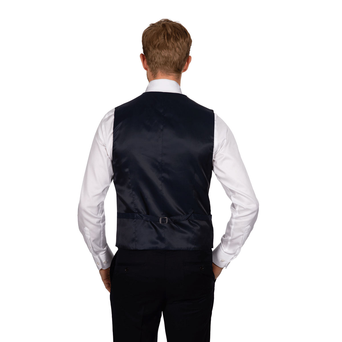 Mann in eleganter Herrenmode von hinten.