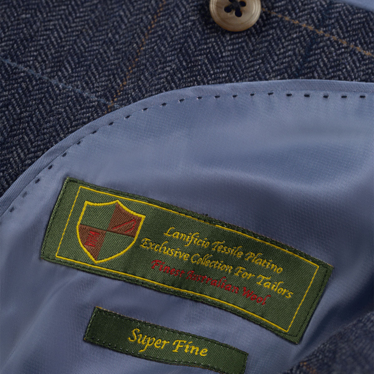 Sakko Prato mit Fischgrat und feinem Überkaro, blau blau/karo Bild 5