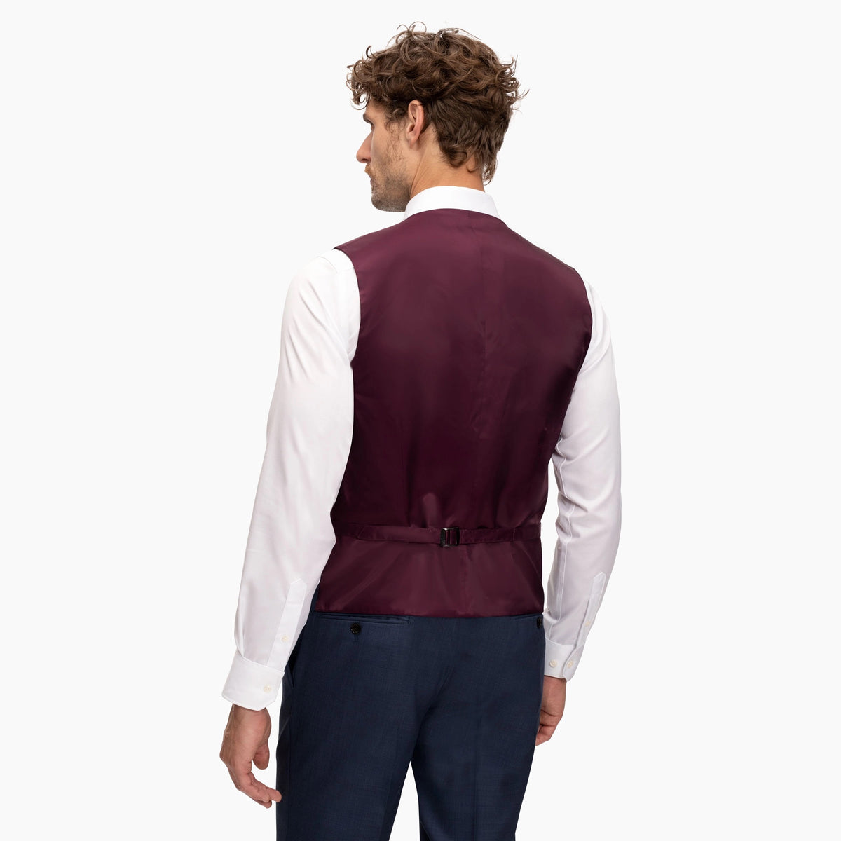 Slim Fit Baukastenweste in Blau meliert blau/gemustert Bild 5
