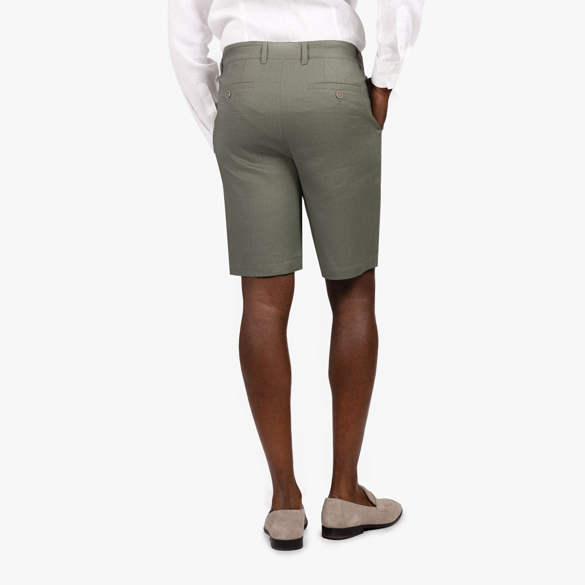 Bermuda aus reinem Leinen in grün grün Bild 2