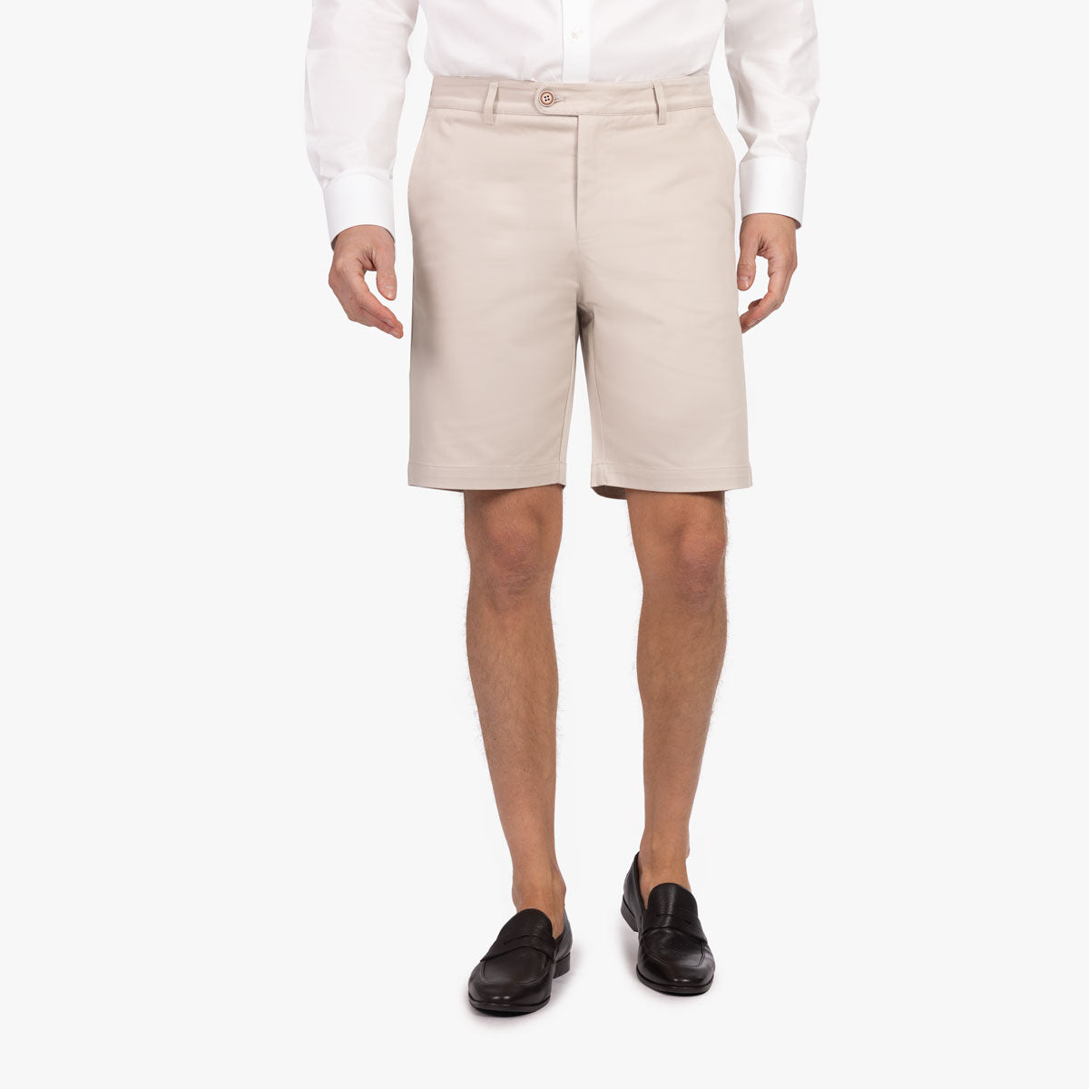 Bermuda aus Baumwolle/Elasthan in hellbeige beige Bild 1