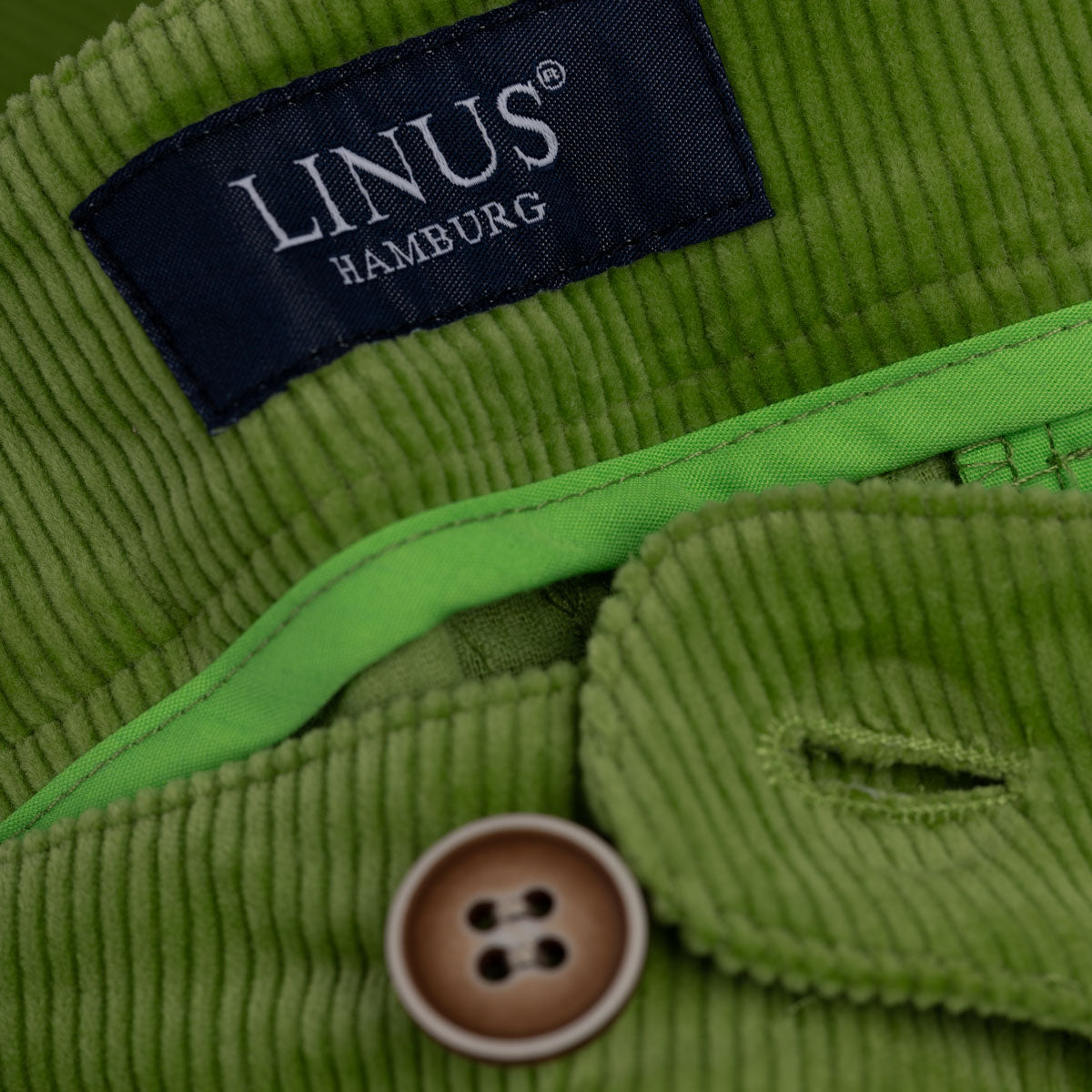 Chino aus Cord in grasgrün grün Bild 3