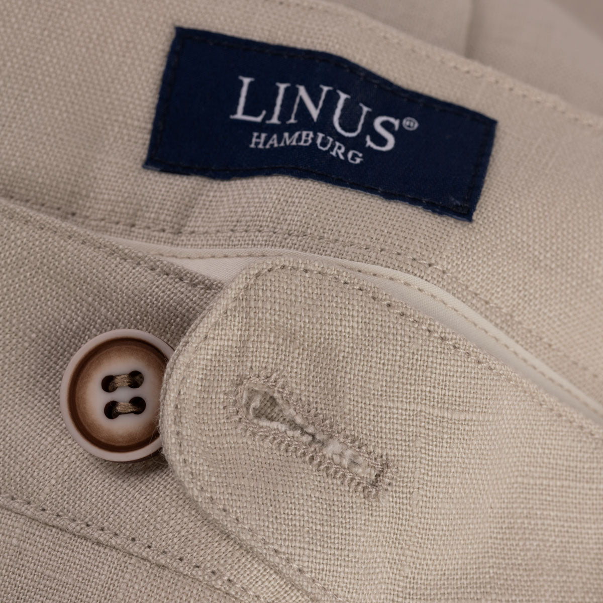 Chino aus reinem Leinen in beige beige Bild 3