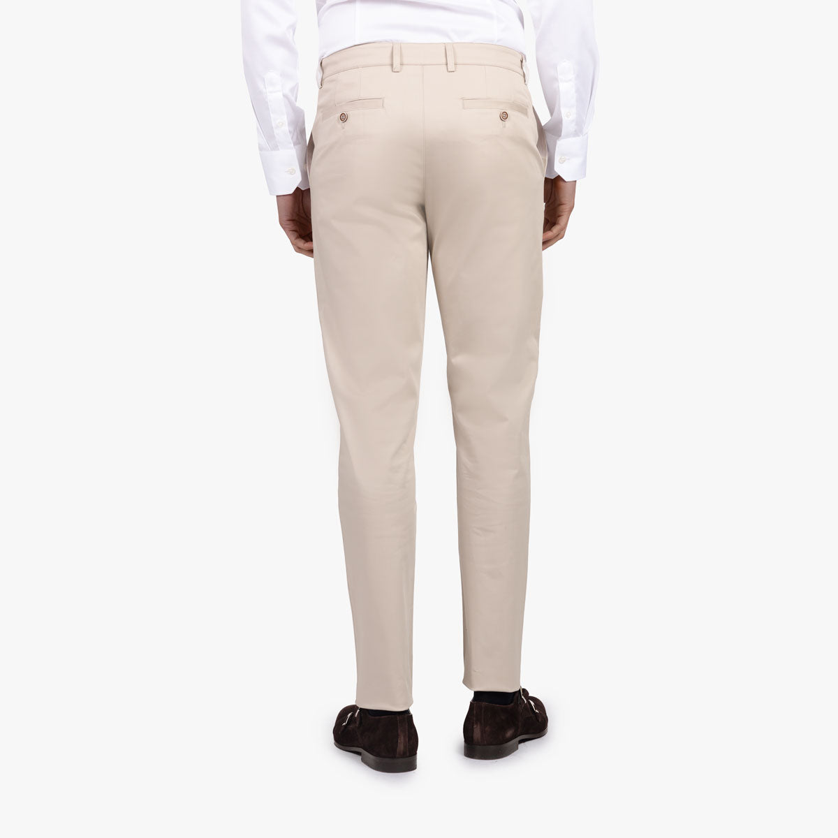 Chino aus Baumwolle und Elasthan in hellbeige beige Bild 2