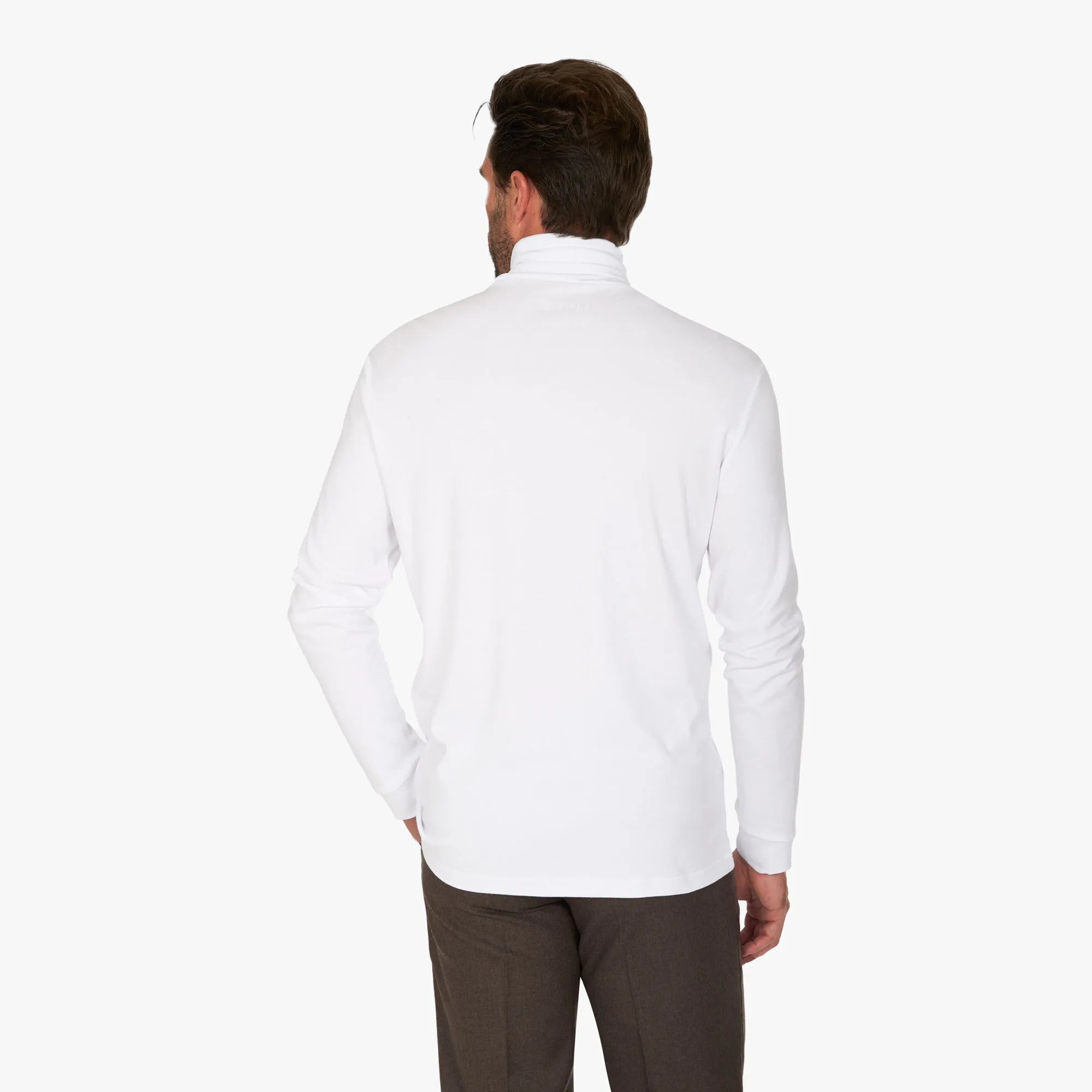 Langarm-Rollkragenshirt in Weiß weiss Bild 2