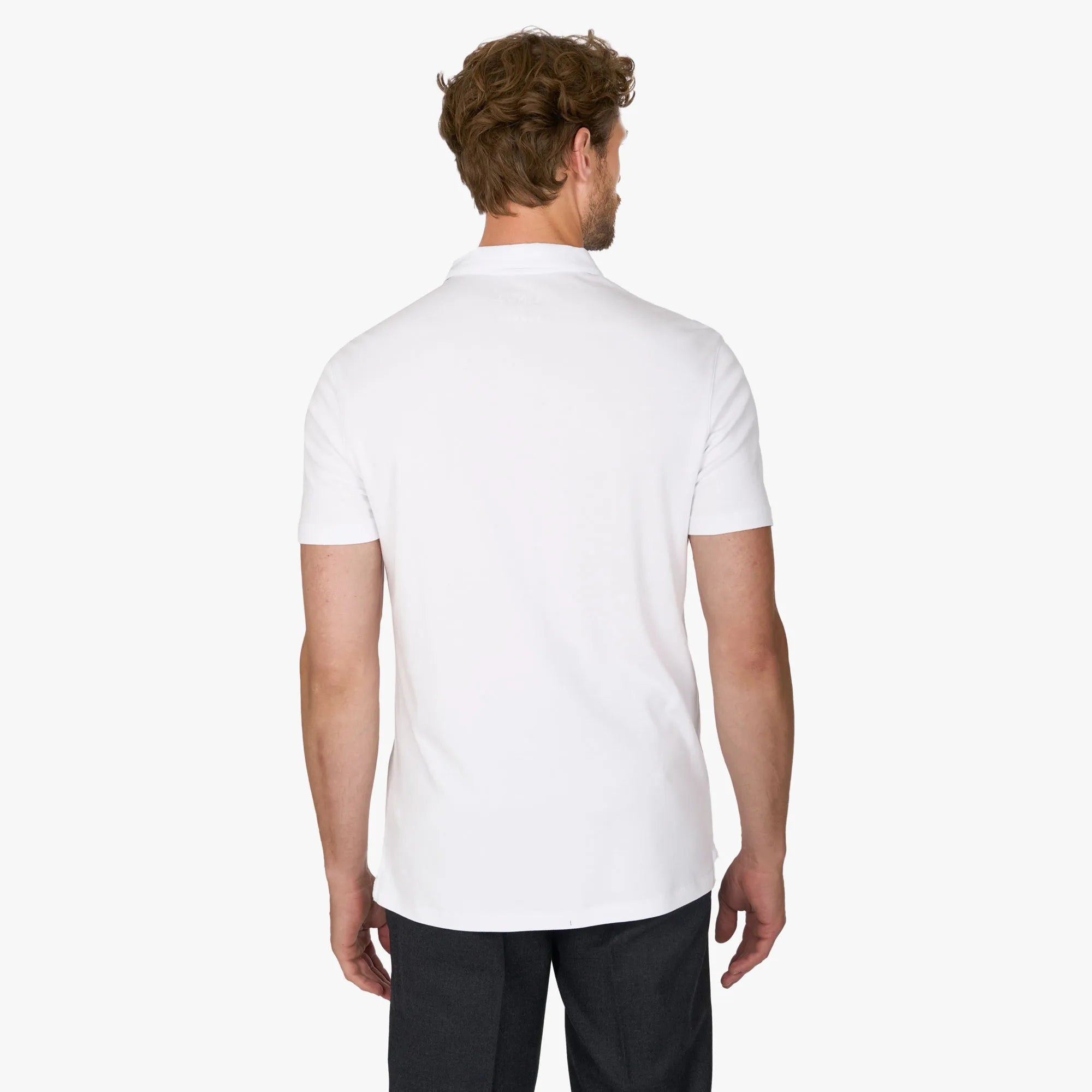 Poloshirt aus Baumwolle und Modal in Weiß weiss Bild 2