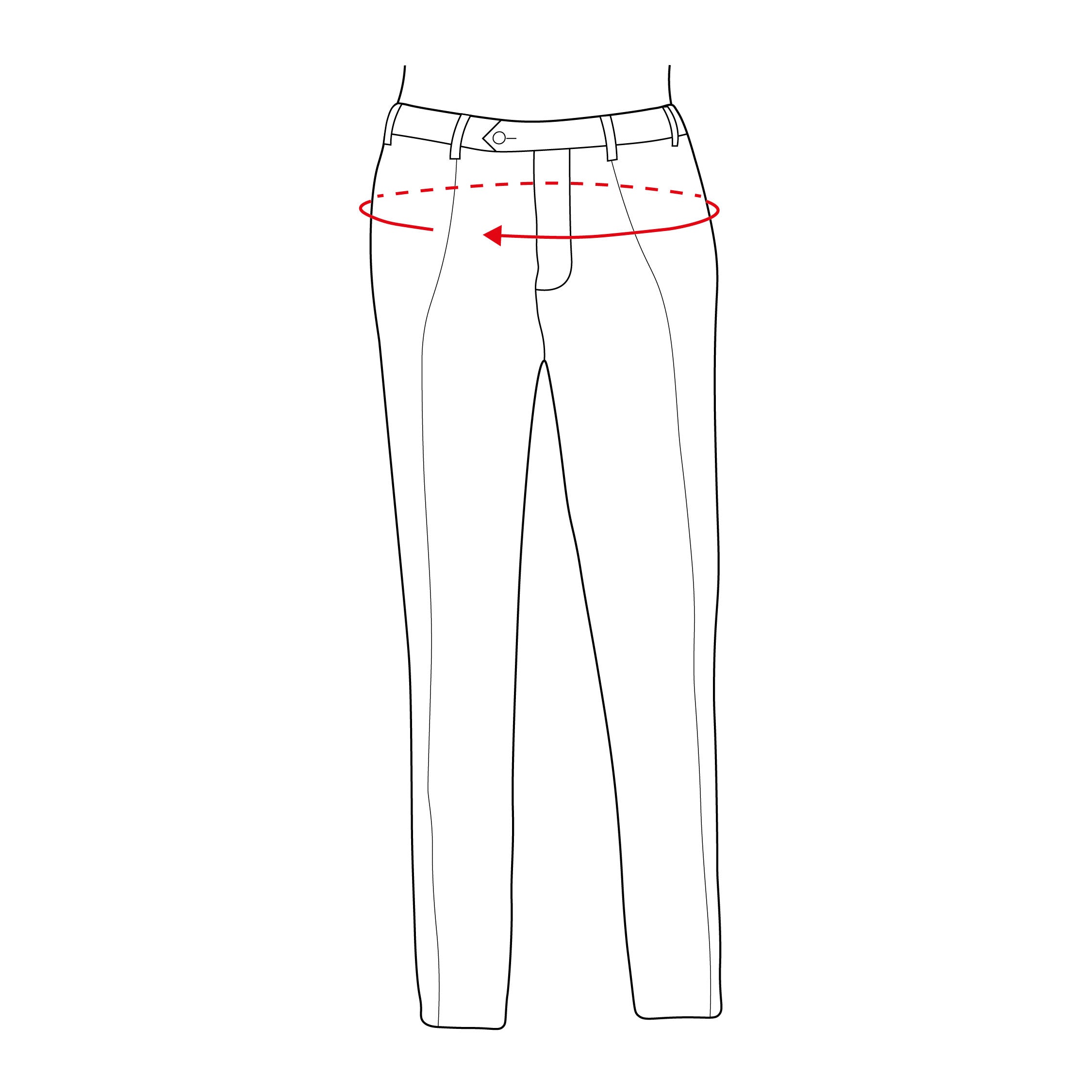 Illustration einer eleganten Herrenhose.