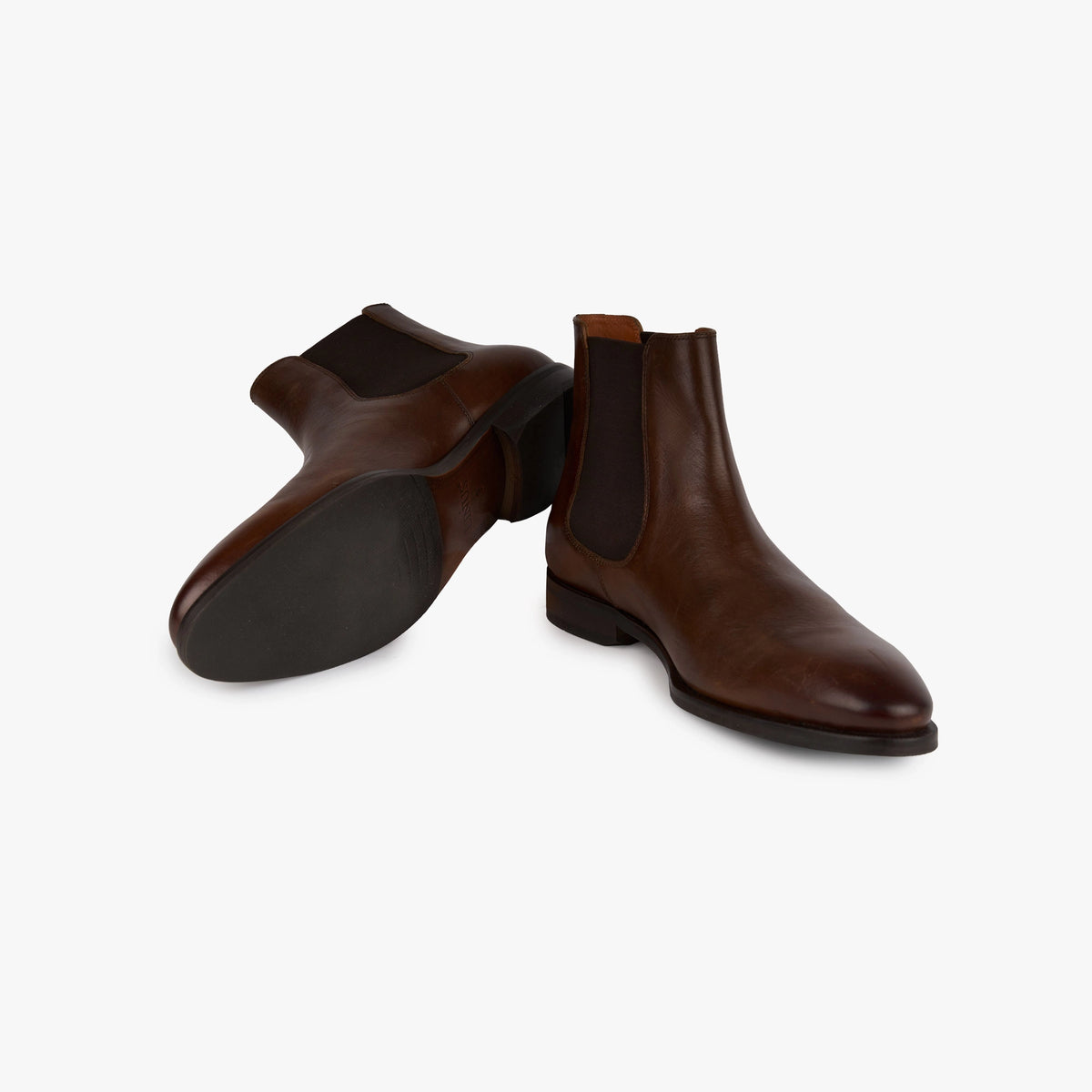 Chelsea Boots aus Glattleder in Cognac cognac Bild 2