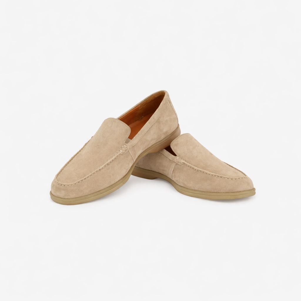 Loafer aus Veloursleder in Beige beige Bild 2