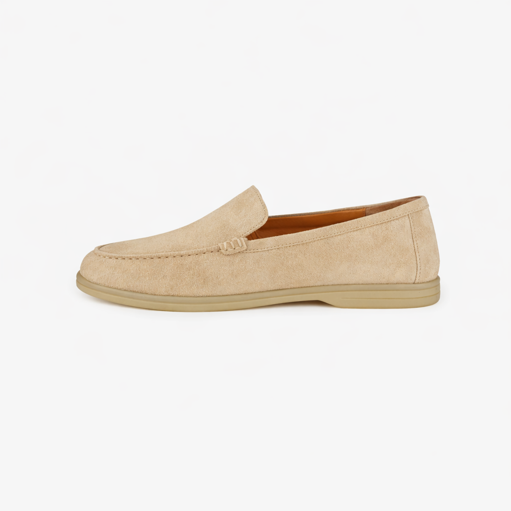 Loafer aus Veloursleder in Beige beige Bild 3