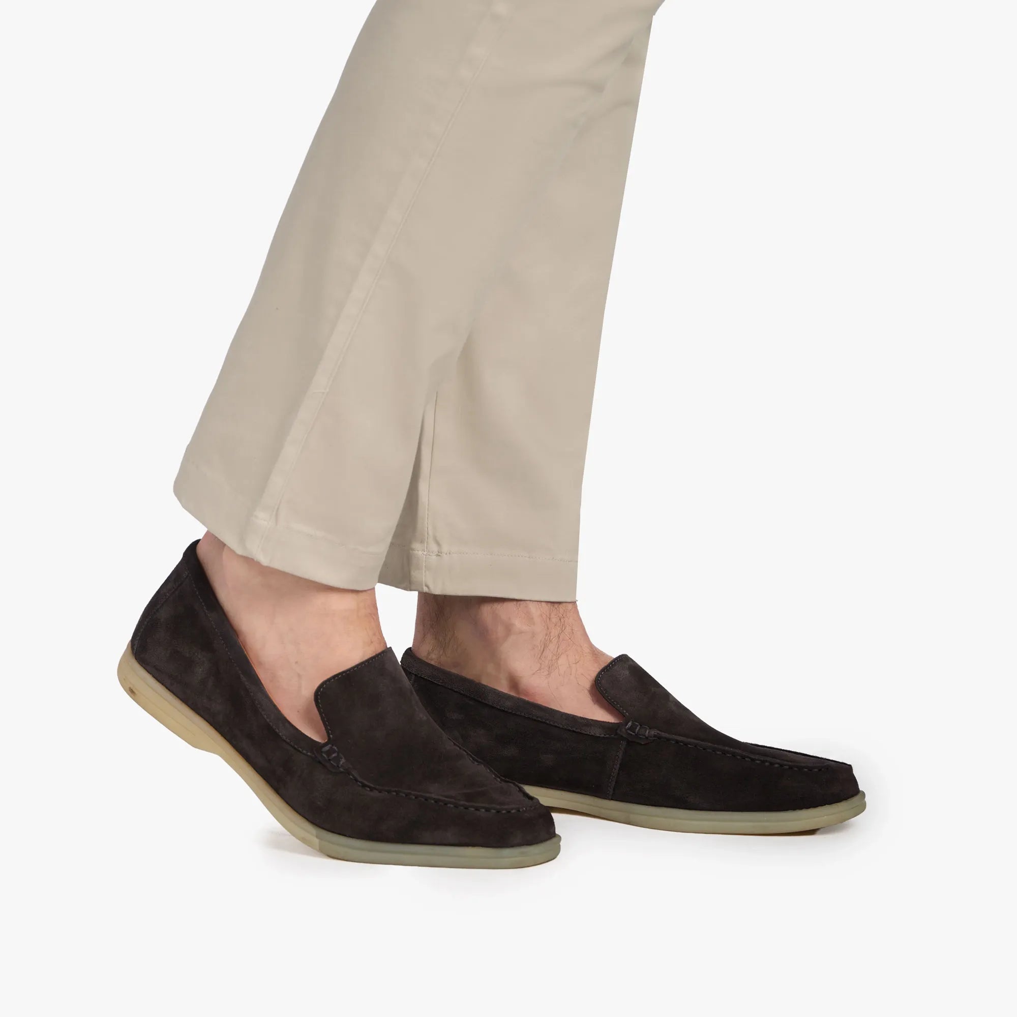 Loafer aus Veloursleder in Dunkelbraun dkl. braun Bild 3