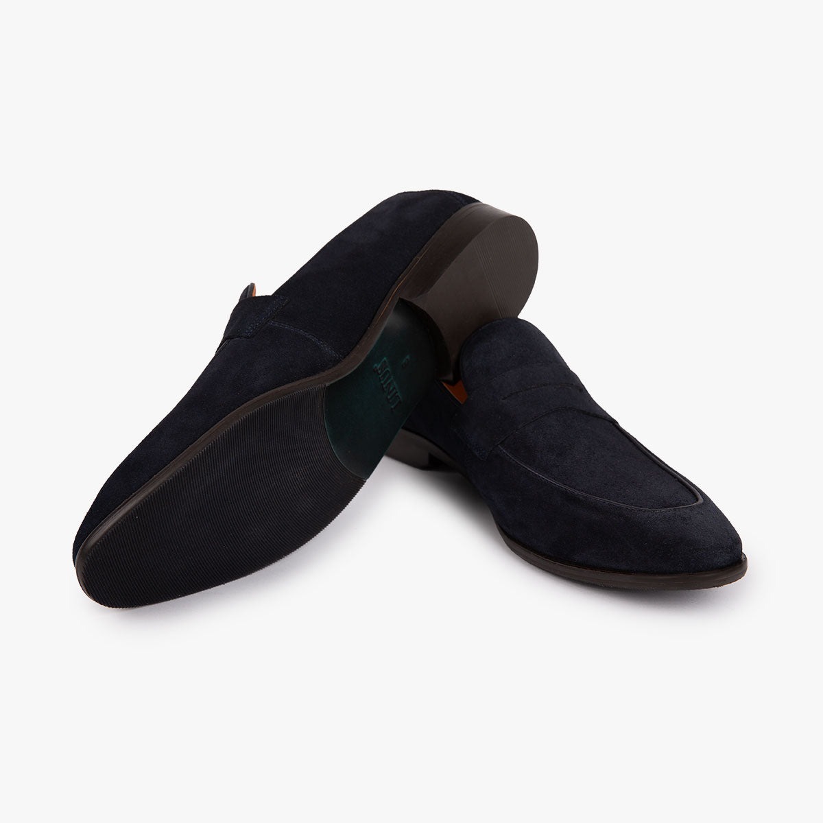 Penny Loafers aus Veloursleder in Dunkelblau dkl. blau Bild 3