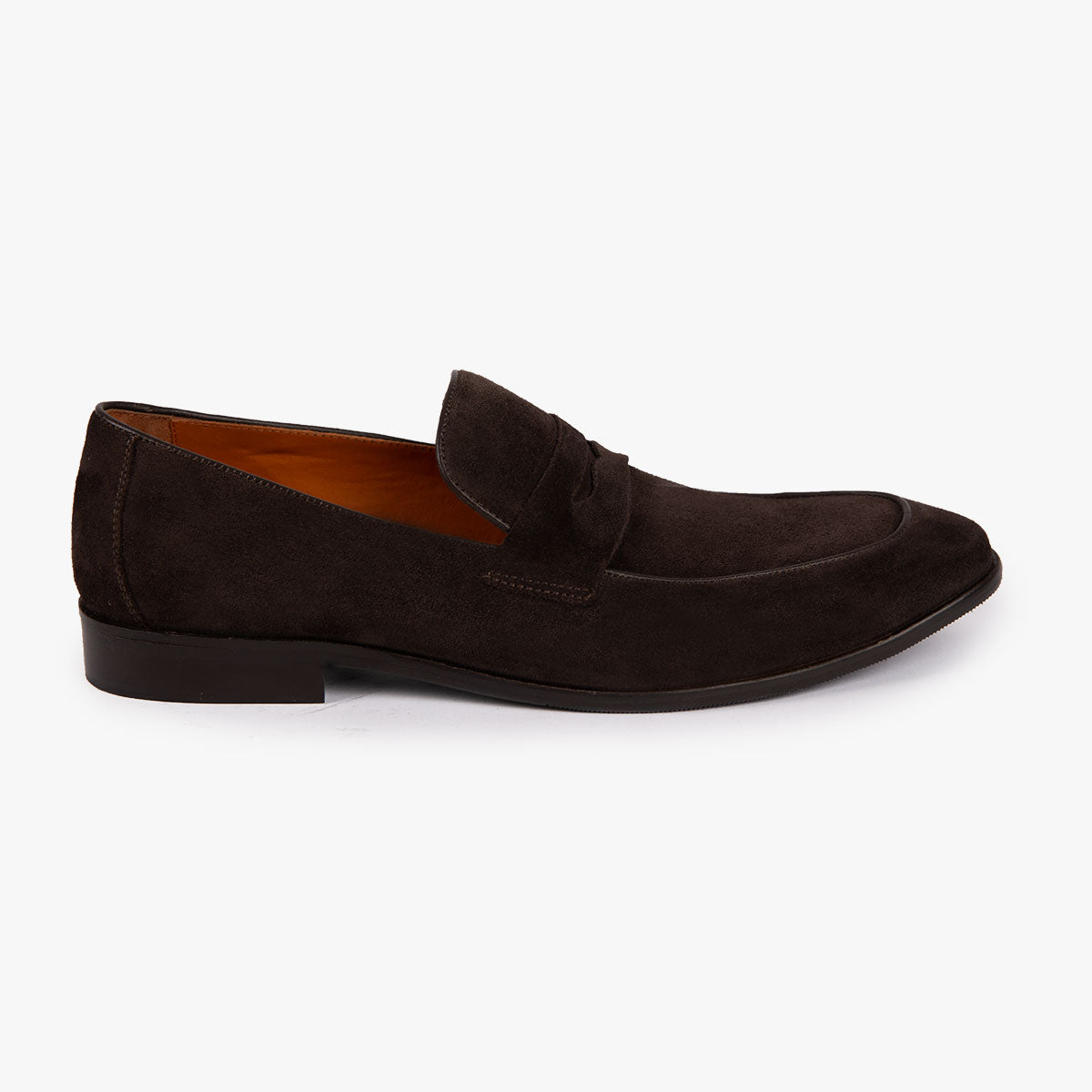 Penny Loafers aus Veloursleder in braun dkl. braun Bild 2
