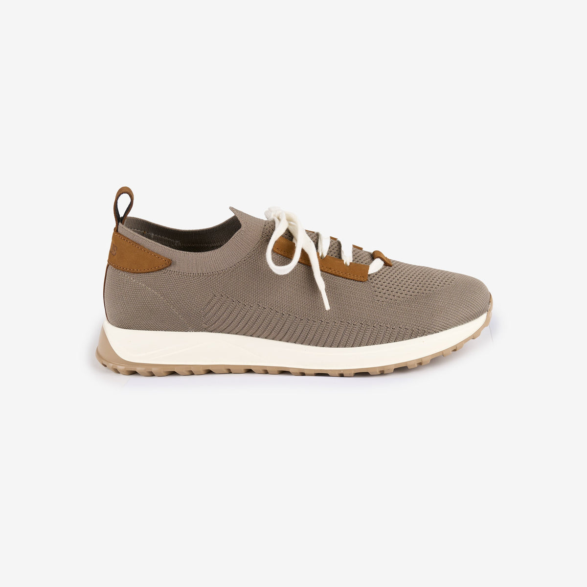 Geschnürter Strick Sneaker in Toupe taupe Bild 2