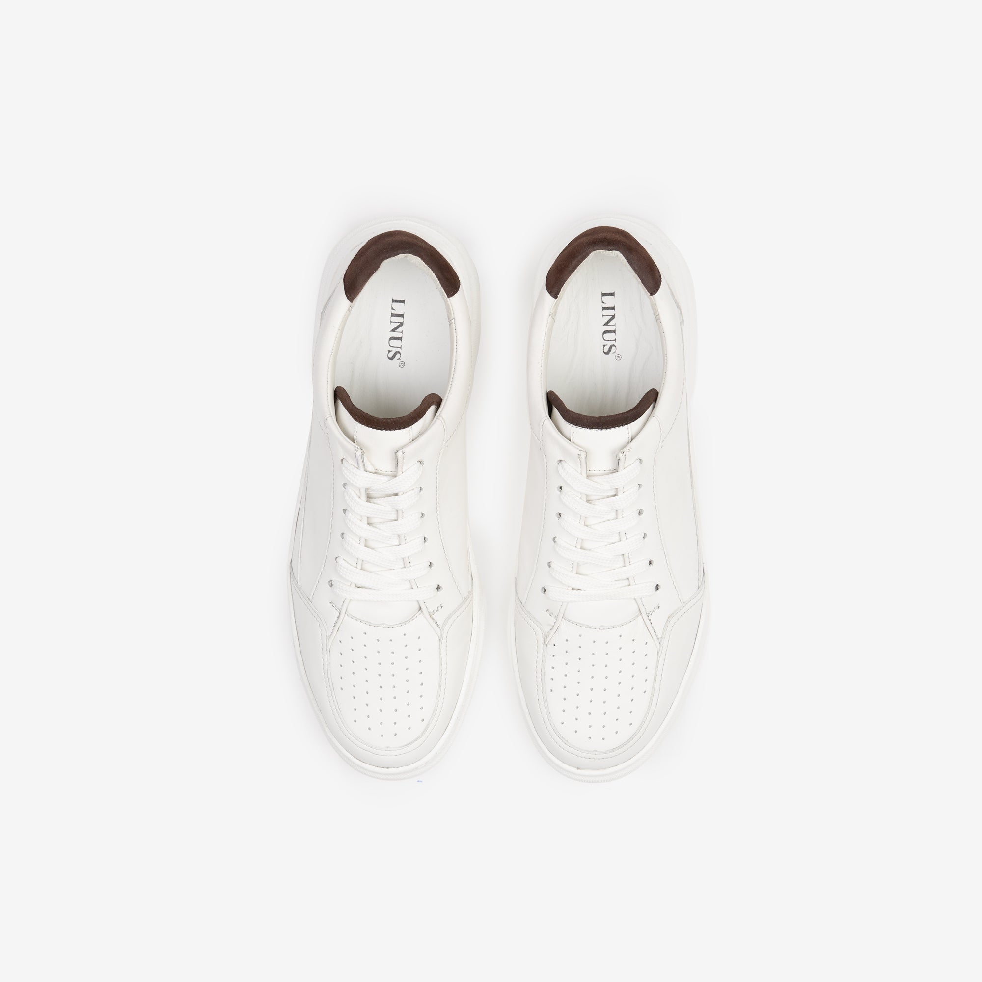 Sneaker aus Rindleder in Weiß weiß Bild 1