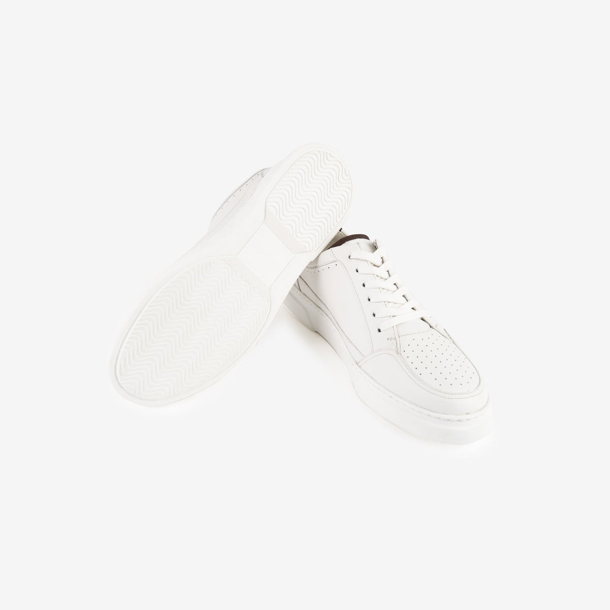 Sneaker aus Rindleder in Weiß weiß Bild 3