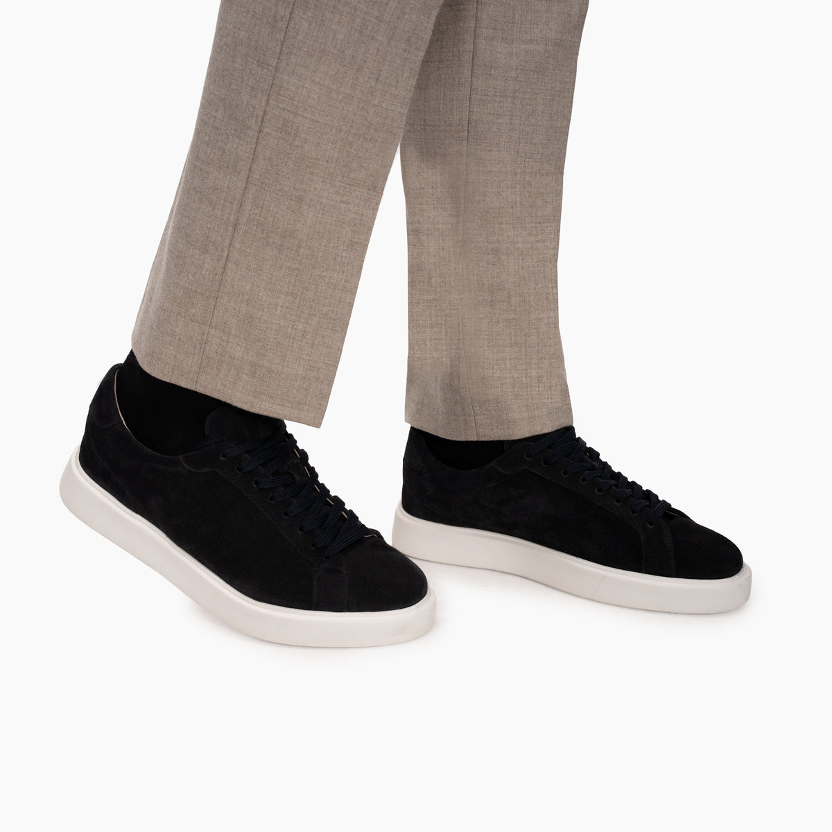 Sneaker aus Veloursleder in Dunkelblau drk. blue Bild 4