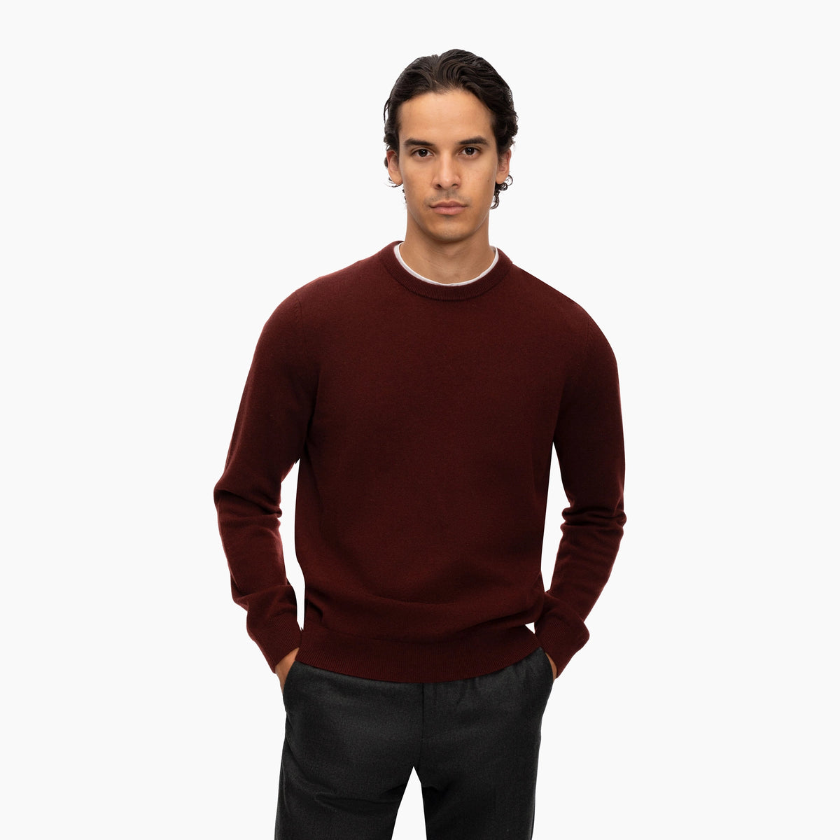 Kaschmirpullover in Dunkelrot PE23011-Mustang Bild 1
