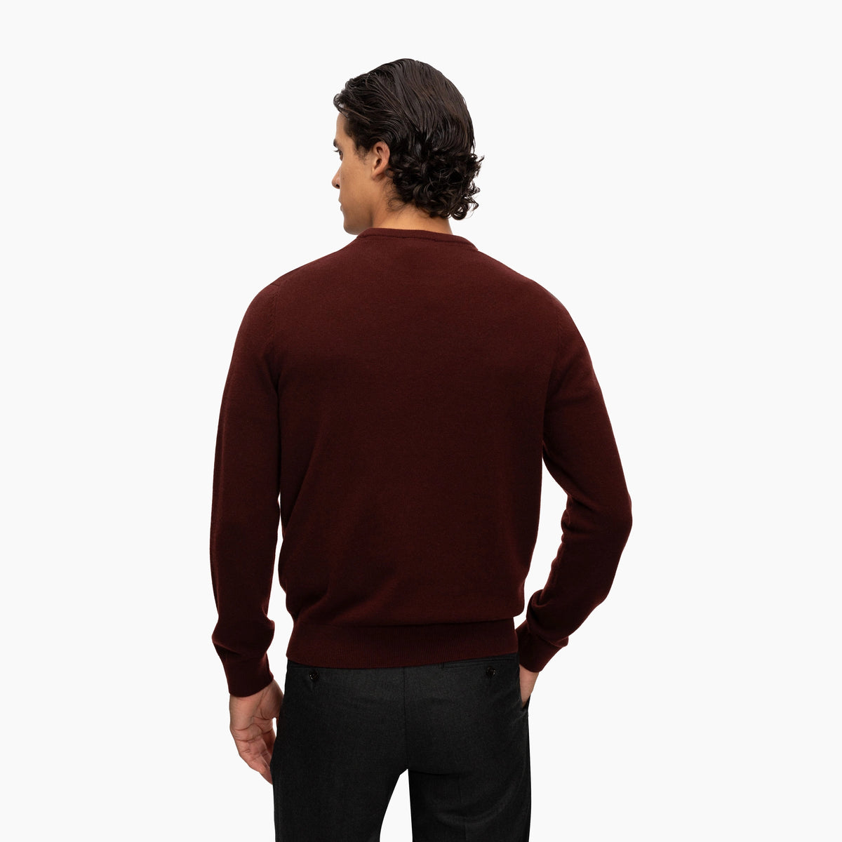 Kaschmirpullover in Dunkelrot PE23011-Mustang Bild 2