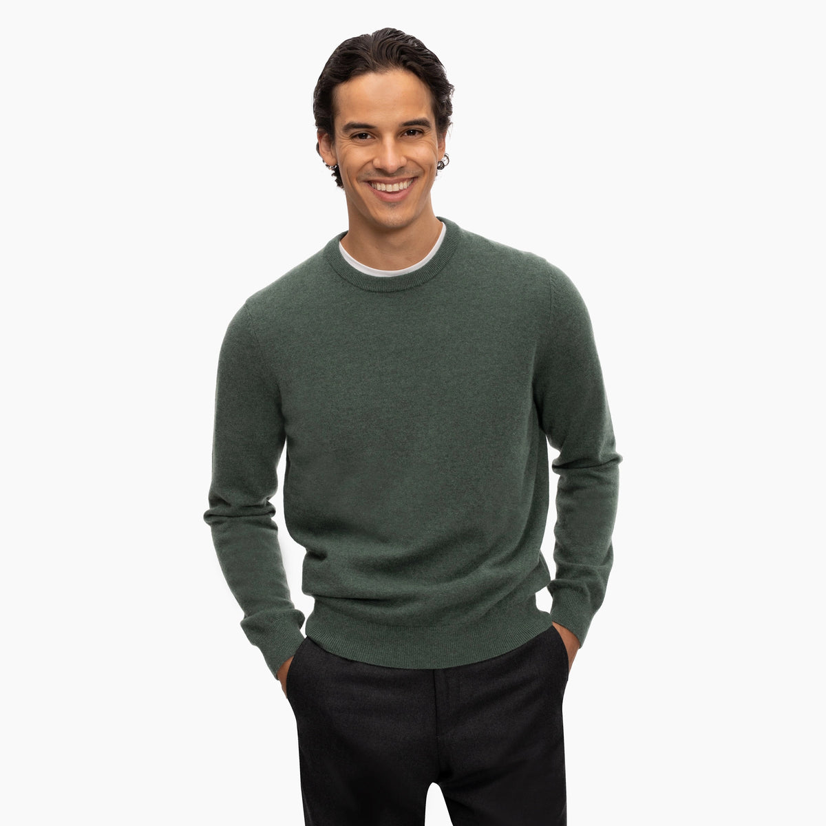 Kaschmirpullover in Grün PE25086-Swamp Bild 1